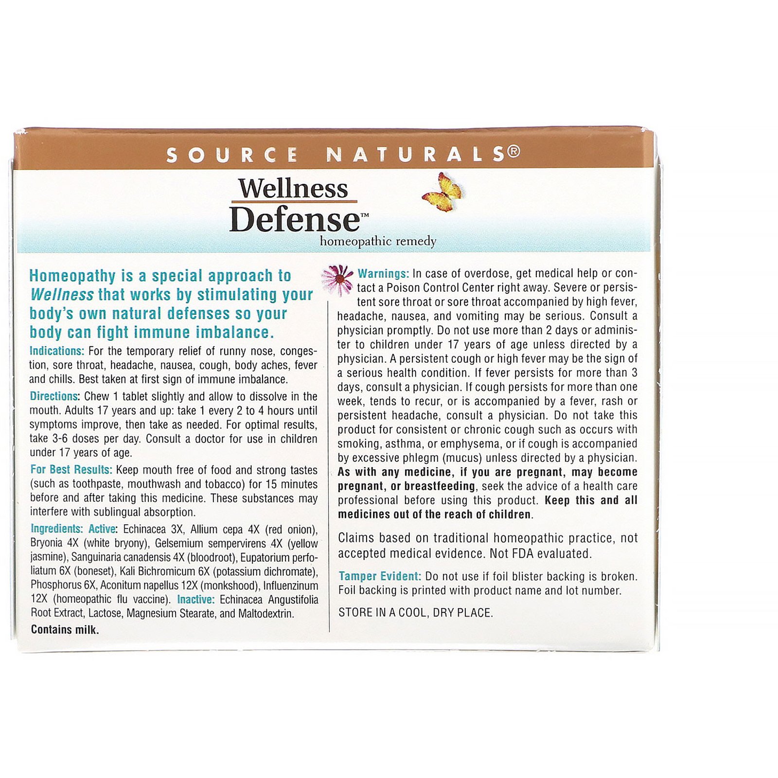 Source Naturals, Wellness Defense, 48 Comprimidos Homeopáticos - Imagem 2