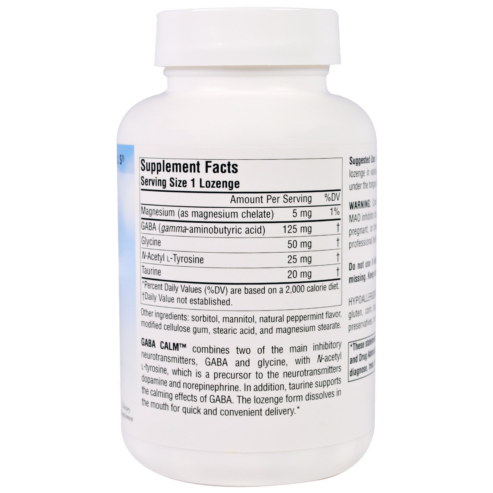 Source Naturals, GABA Calma, Sabor Hortelã, 120 pastilhas - Imagem 2