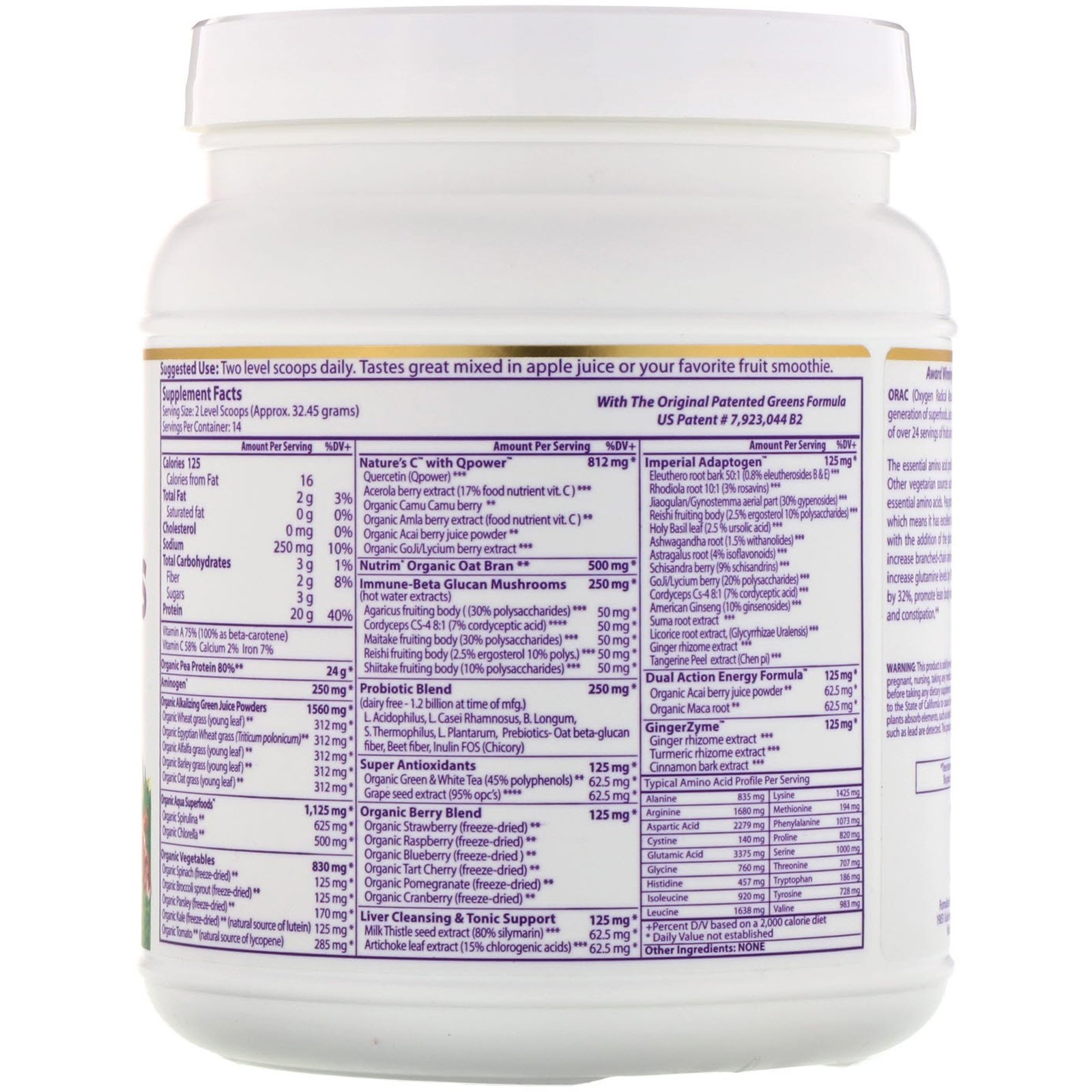 Paradise Herbs, Proteína e Verdes, Sabor Baunilha, 16 oz (454 g) - Imagem 2