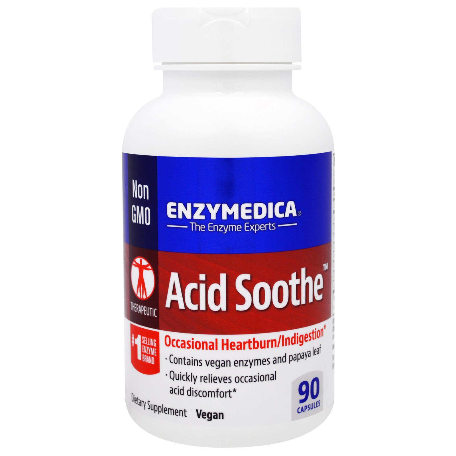 Enzymedica, Acid Soothe, 90 Cápsulas