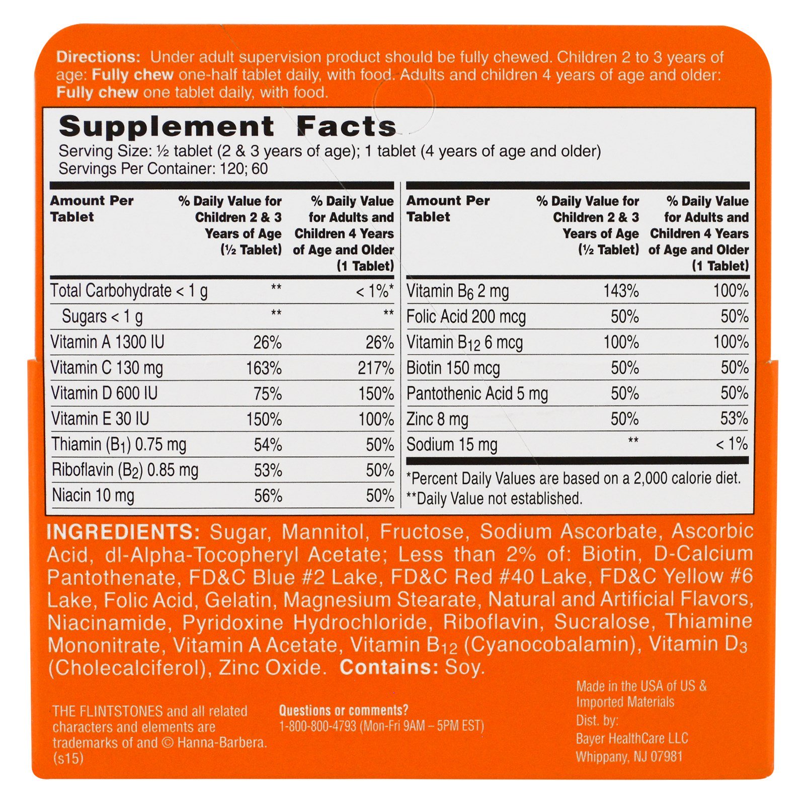 Flintstones, Suplemento Multivitamínico para Crianças, Sabor Frutas, 60 Comprimidos Mastigáveis de Sabor Suave - Imagem 2