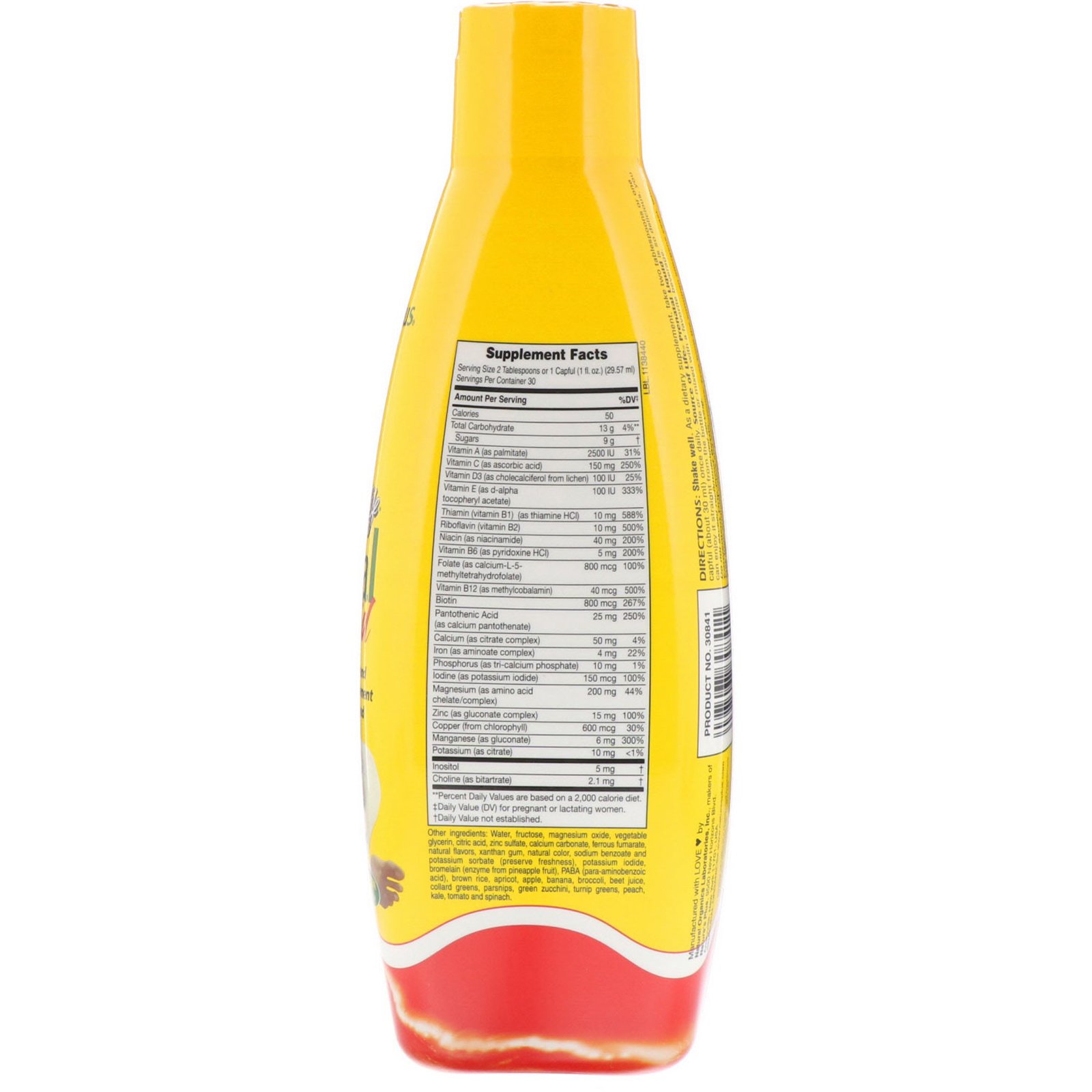 Nature's Plus, Fonte de Vida, Líquido Pré-natal, Sabor Natural de Frutas Tropicais, 30 fl oz (887,10 ml) - Imagem 2