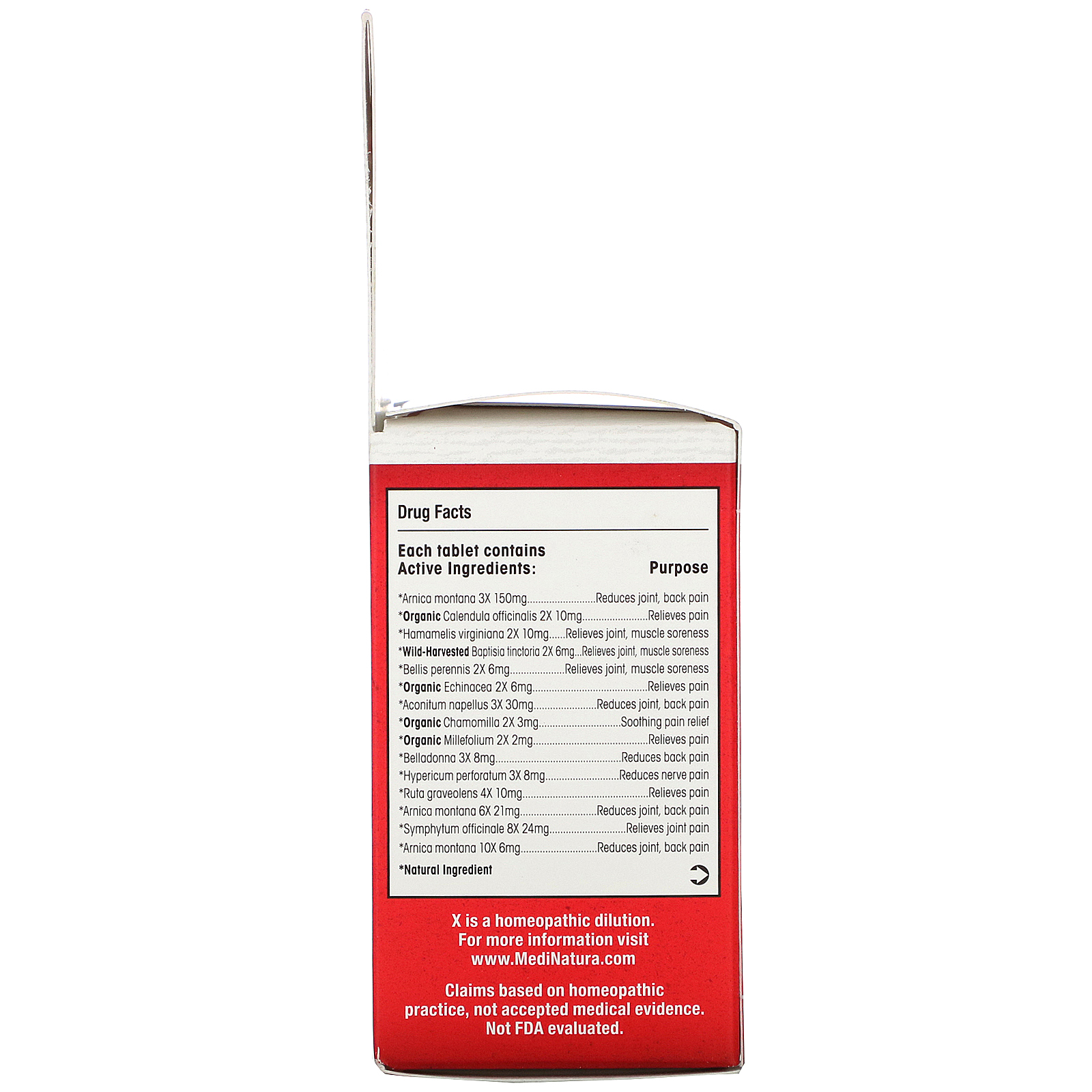 MediNatura, T-Relief, Arnica +12, 100 Tablets - Imagem 2