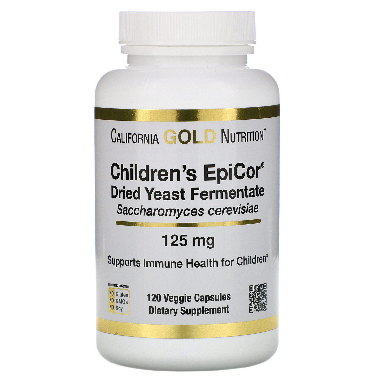 California Gold Nutrition, Epicor para Crianças, 125 mg, 120 Cápsulas Vegetais