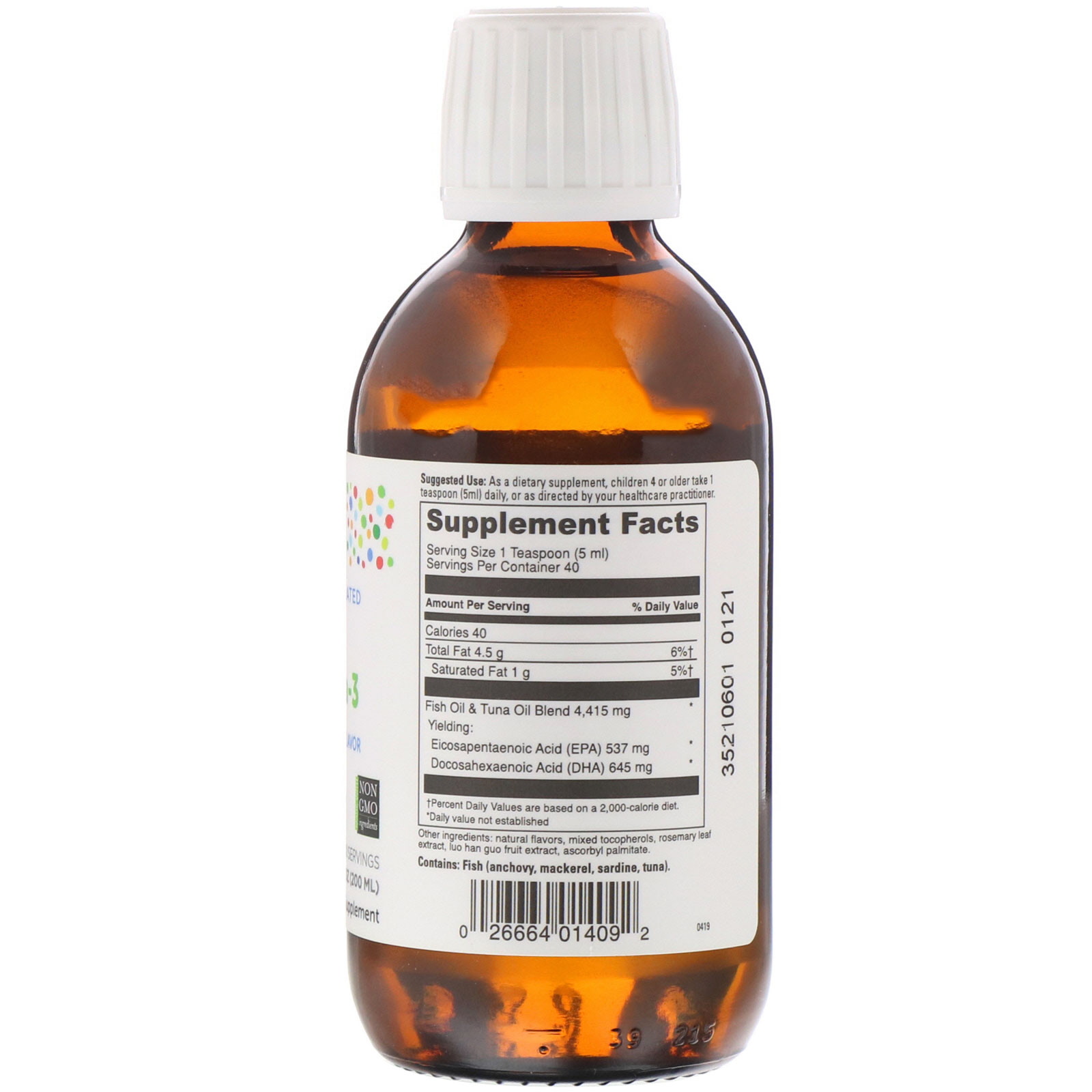 Little DaVinci, KiddOmega-3, Tasty Cherry Orange Flavor, 6.67 fl oz (200 ml) - Imagem 2