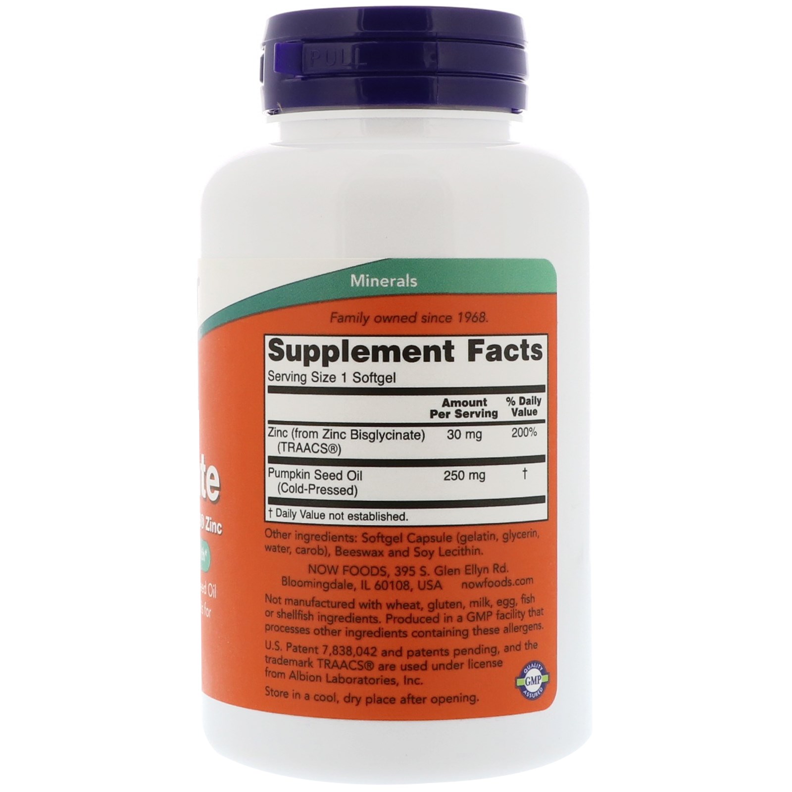 Now Foods, Glicinato de Zinco, 120 Cápsulas Gelatinosas - Imagem 2