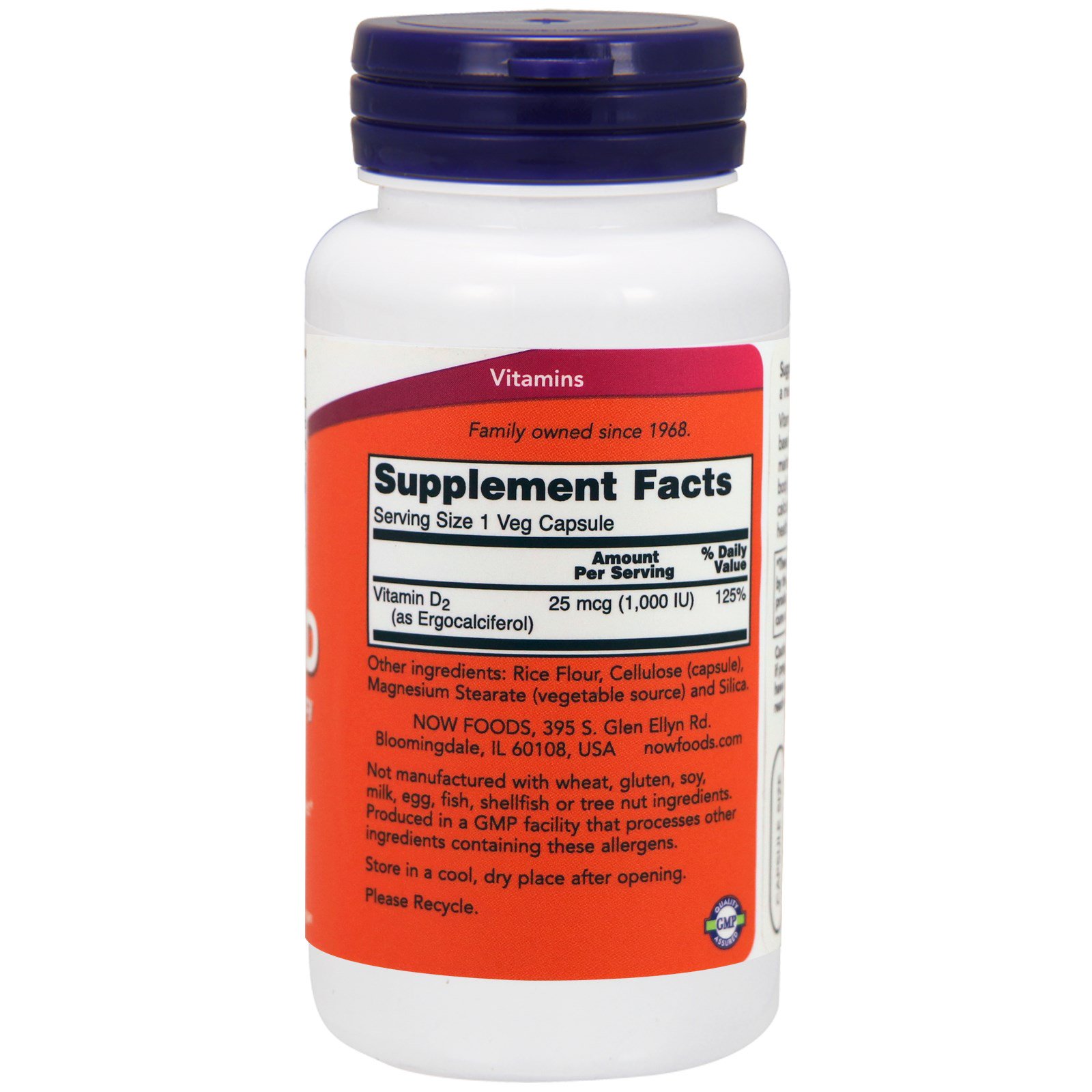 Now Foods, Vitamina D, Alta Potência, 1.000 UI, 120 cápsulas veg - Imagem 2