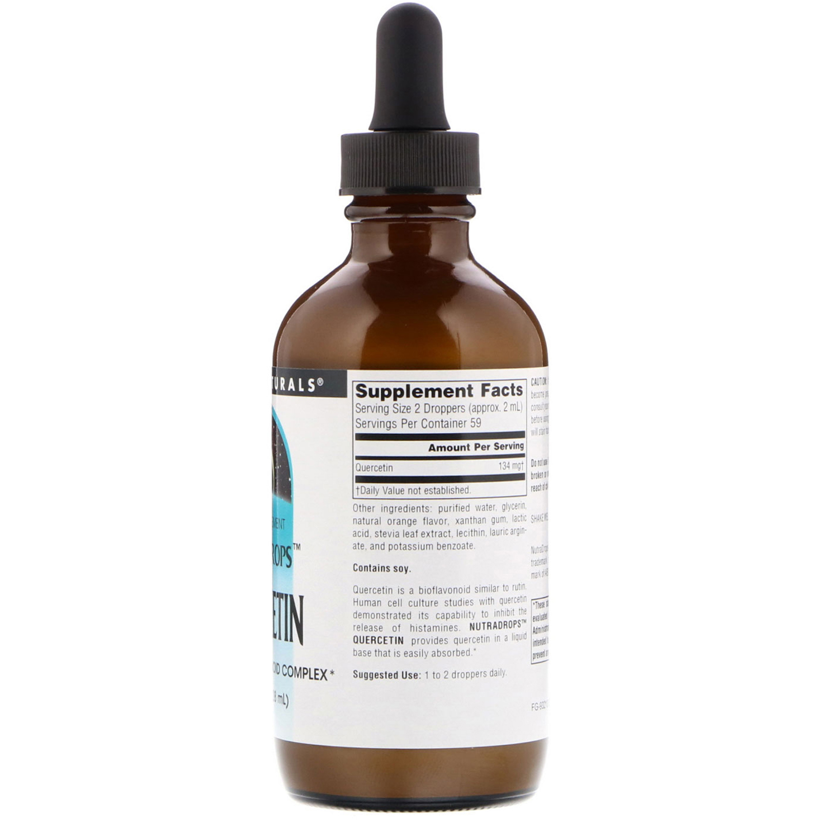 Source Naturals, NutraDrops Quercetina, 4 fl oz (118,28 ml) - Imagem 2