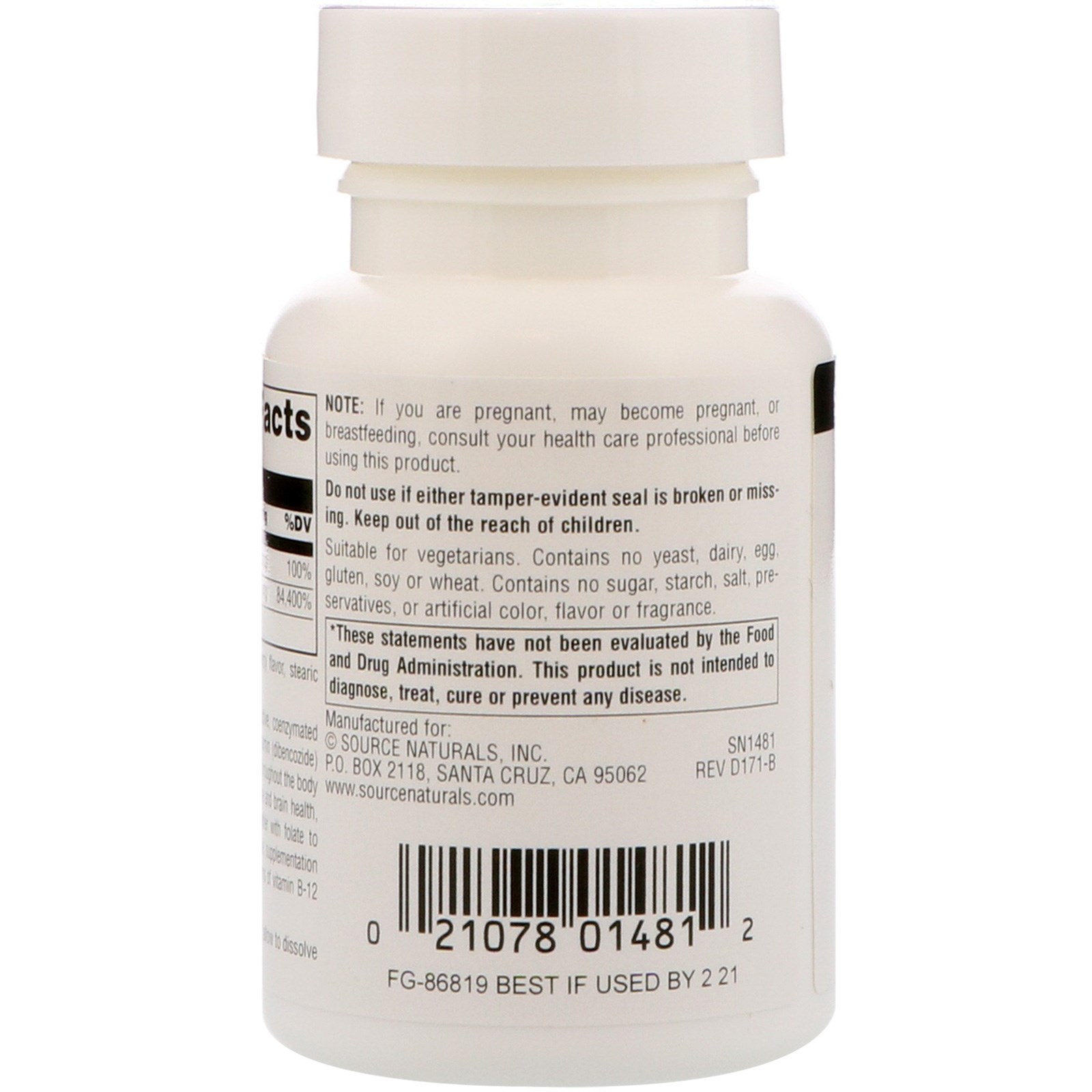 Source Naturals, Complexo Avançado de B-12, 5 mg, 60 Pastilhas - Imagem 3