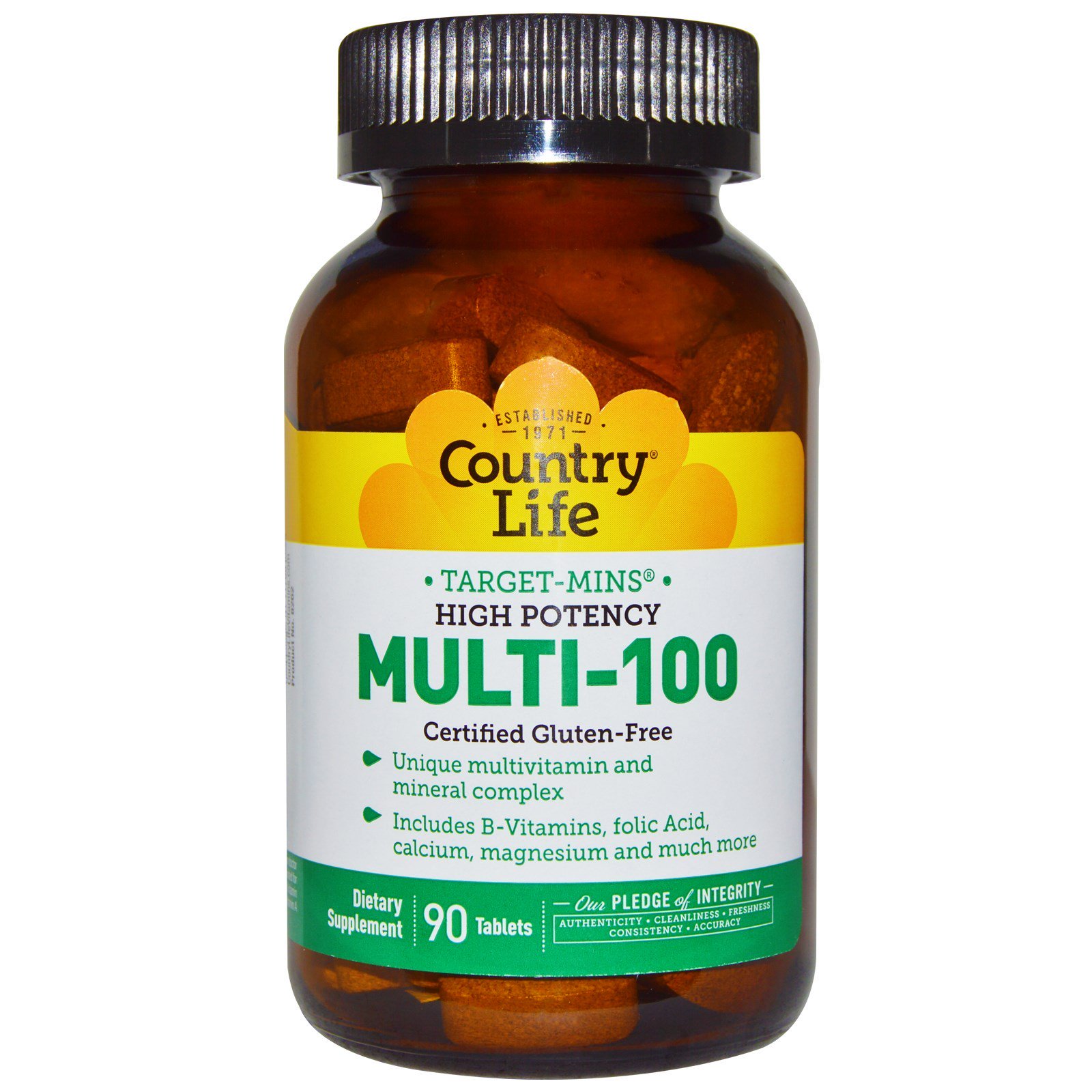 Country Life, Target-Mins, Multi-100, Potência Alta, 90 Comprimidos