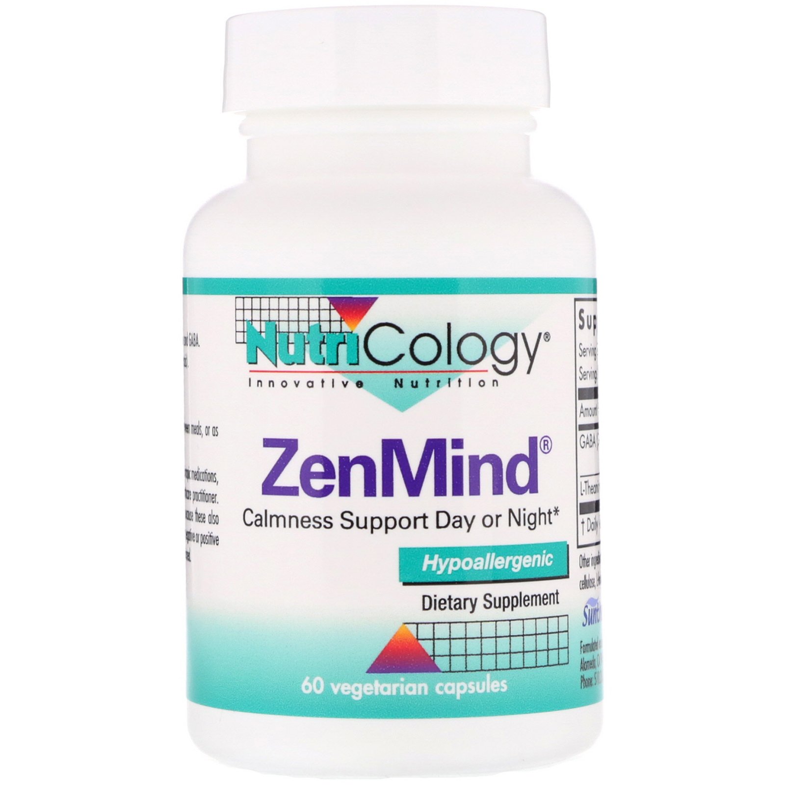 Nutricology, ZenMind, 60 Comprimidos Vegetarianos