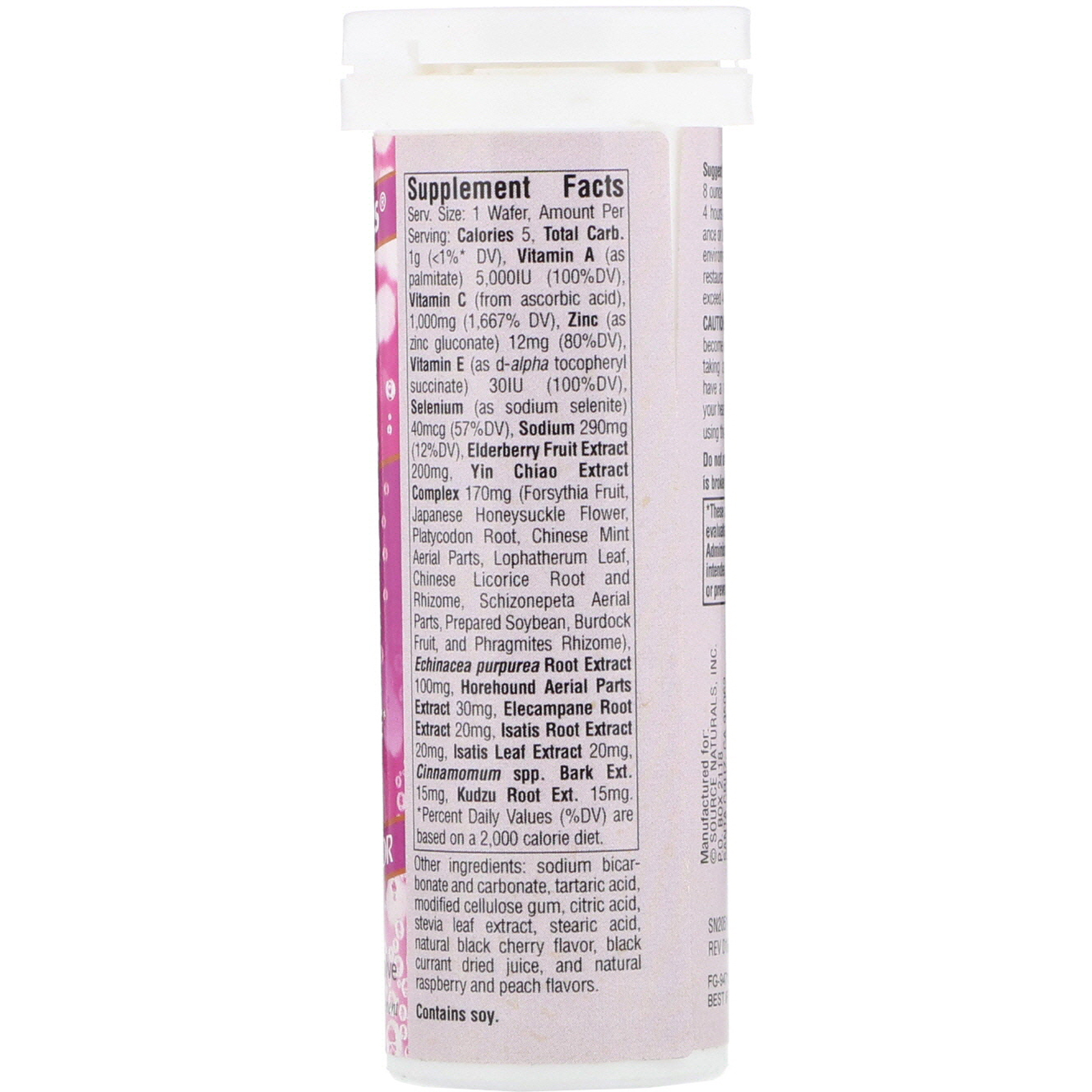 Source Naturals, Wellness Fizz, Sabor Natural de Frutas, 10 Pastilhas - Imagem 2
