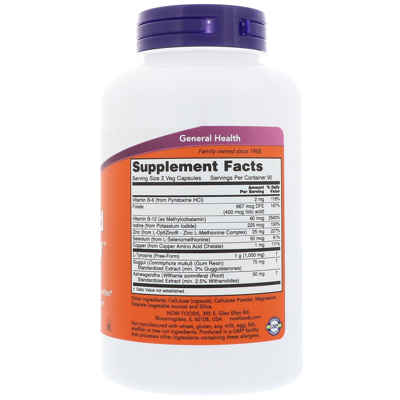 Now Foods, Thyroid Energy, 180 Cápsulas Vegetais - Imagem 2