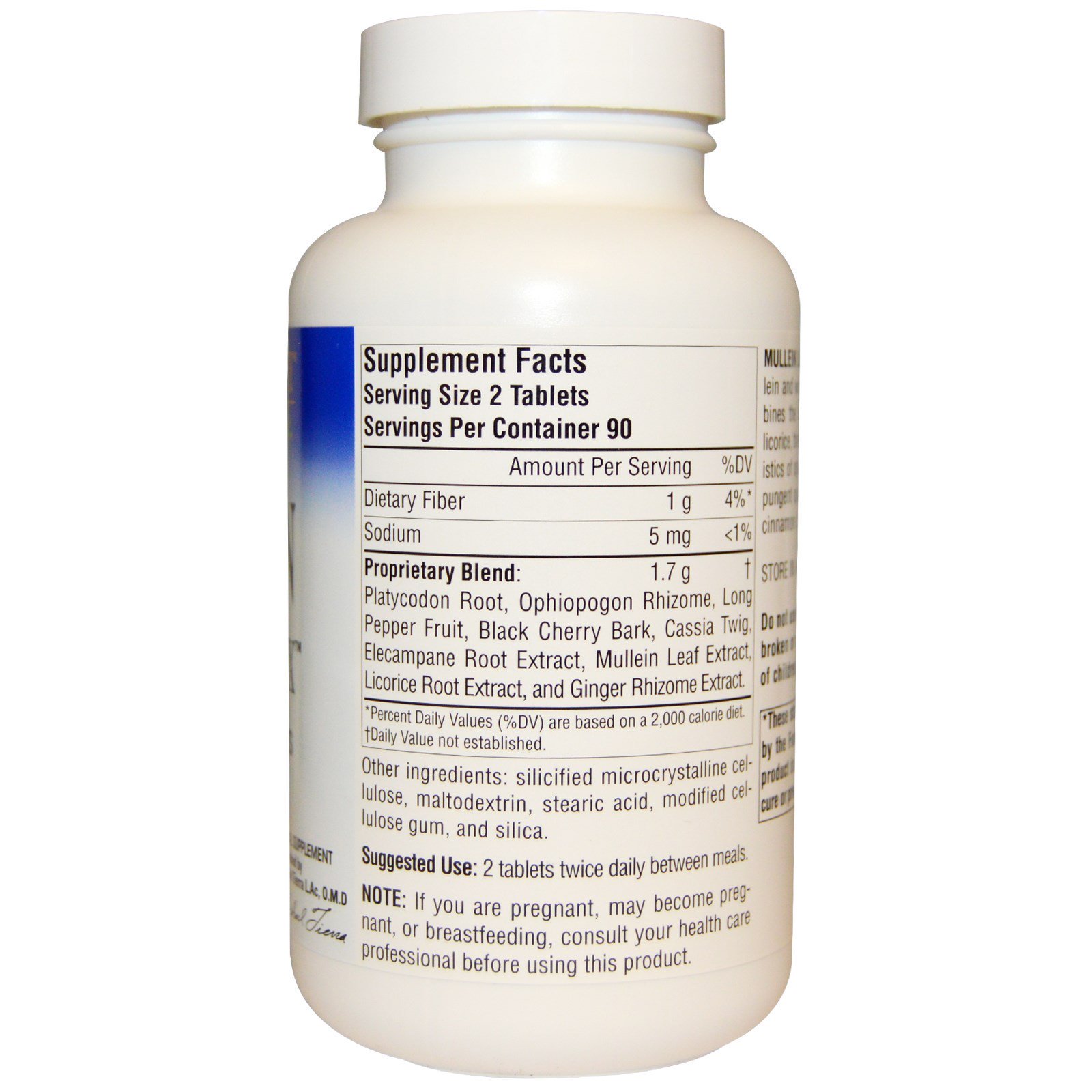 Planetary Herbals, Mullein Lung Complex, 850 mg, 180 tabletes - Imagem 2