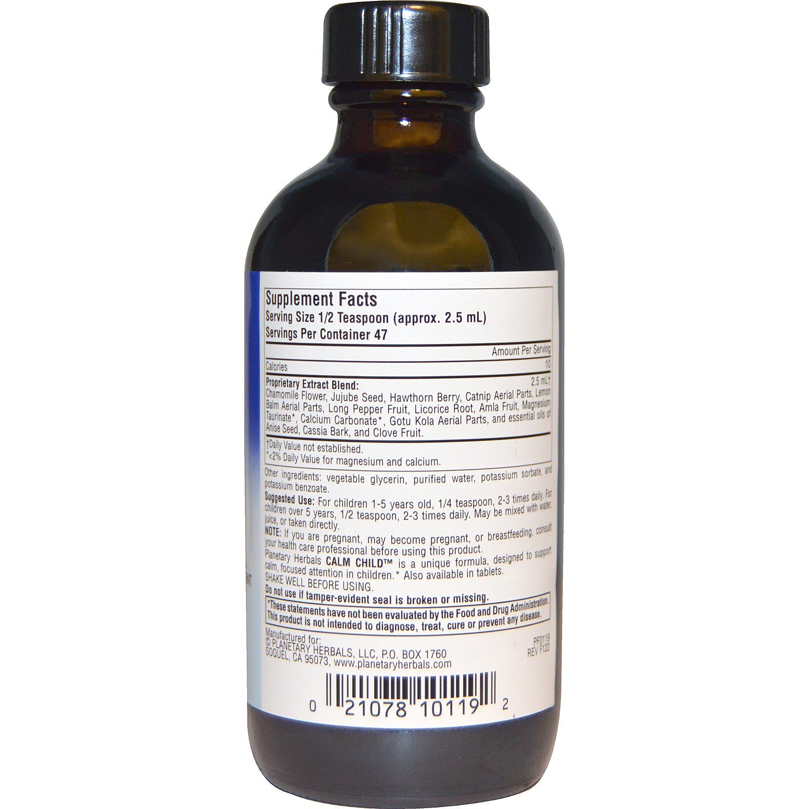 Planetary Herbals, Criança Calma, xarope de ervas, 4 fl oz 118.28 (mL) - Imagem 2