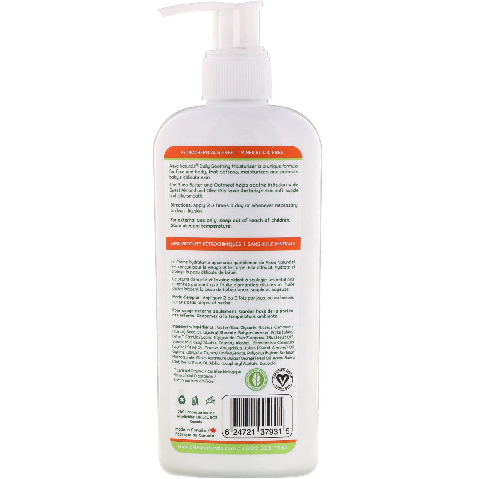 Aleva Naturals, Hidratante Diário Suave, 8.0 fl oz (240 ml) - Imagem 2