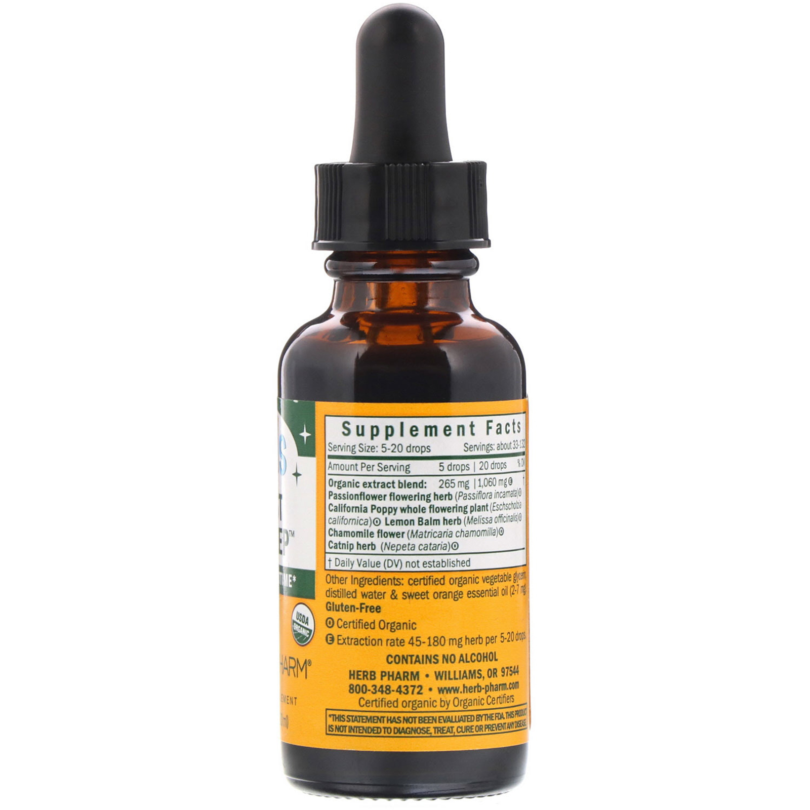 Herb Pharm, Dormir Profundamente para Crianças, Orgânico, Sem Álcool, 30 ml - Imagem 2