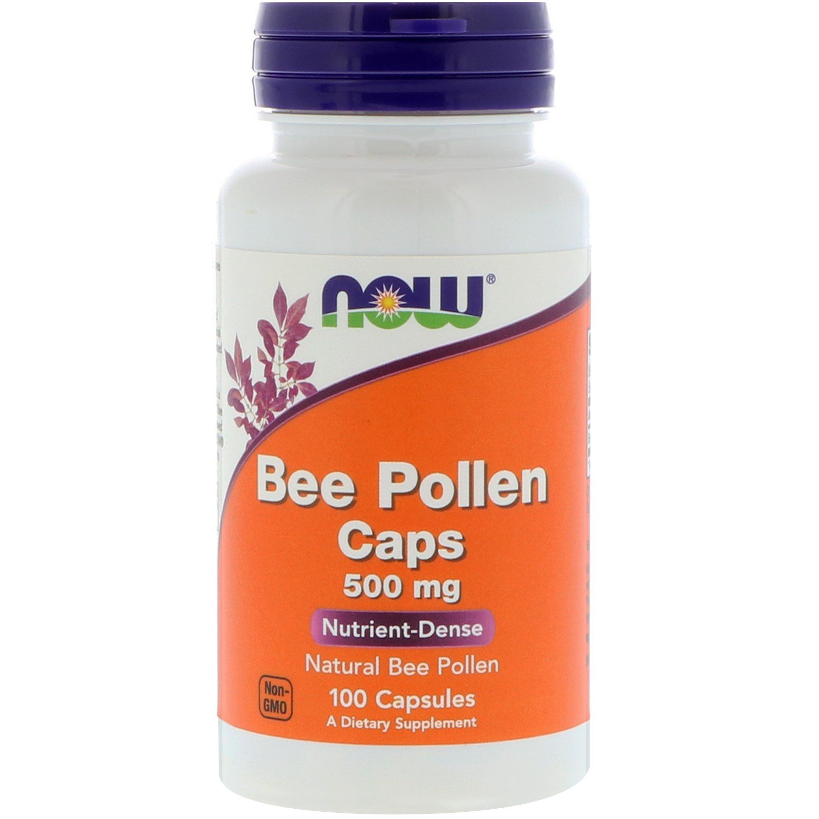 Now Foods, Cápsulas de Pólen de Abelha, 500 mg, 100 Cápsulas