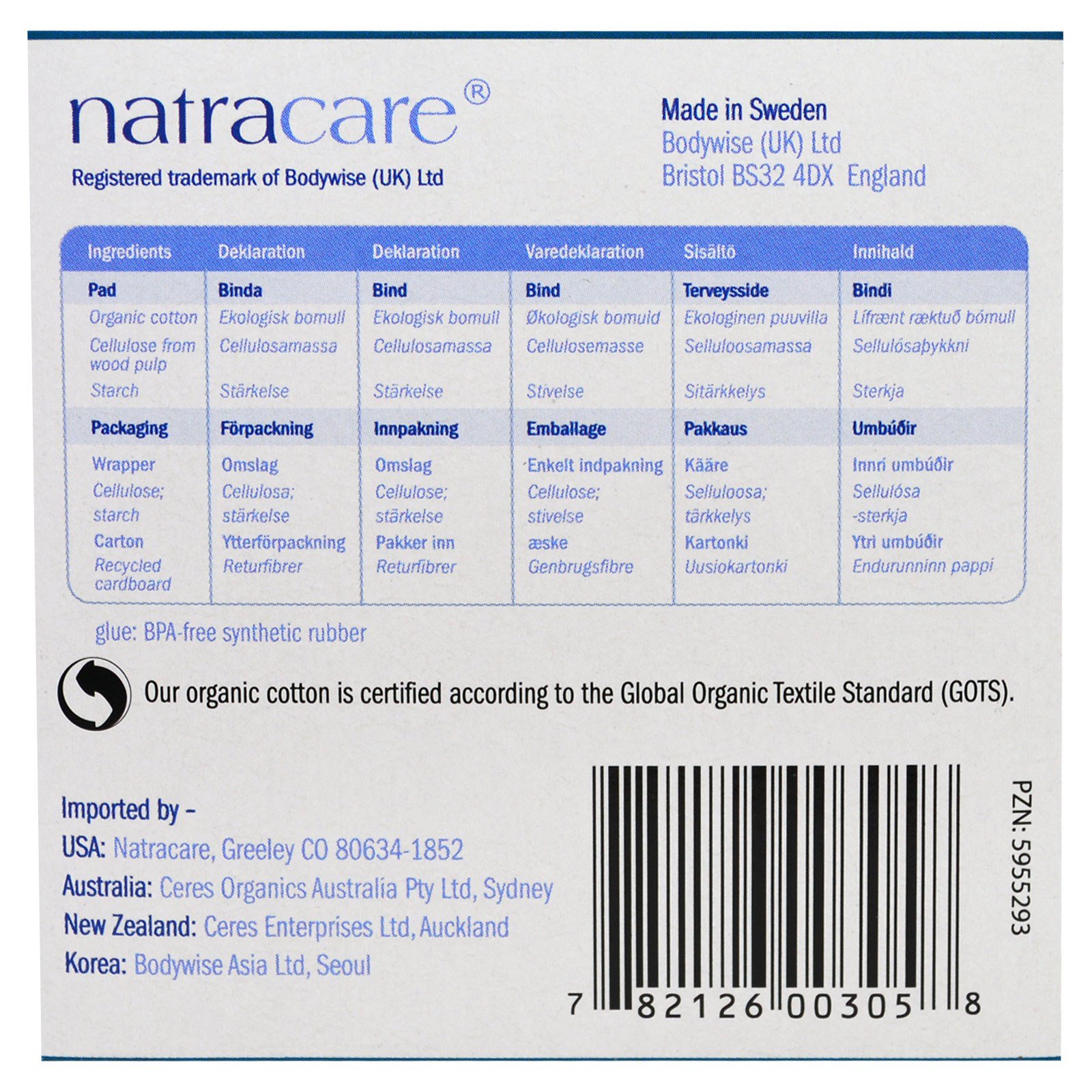 Natracare, Ultra Pads, Capa de Algodão Orgânico, Regular, Normal, 14 Absorventes - Imagem 2