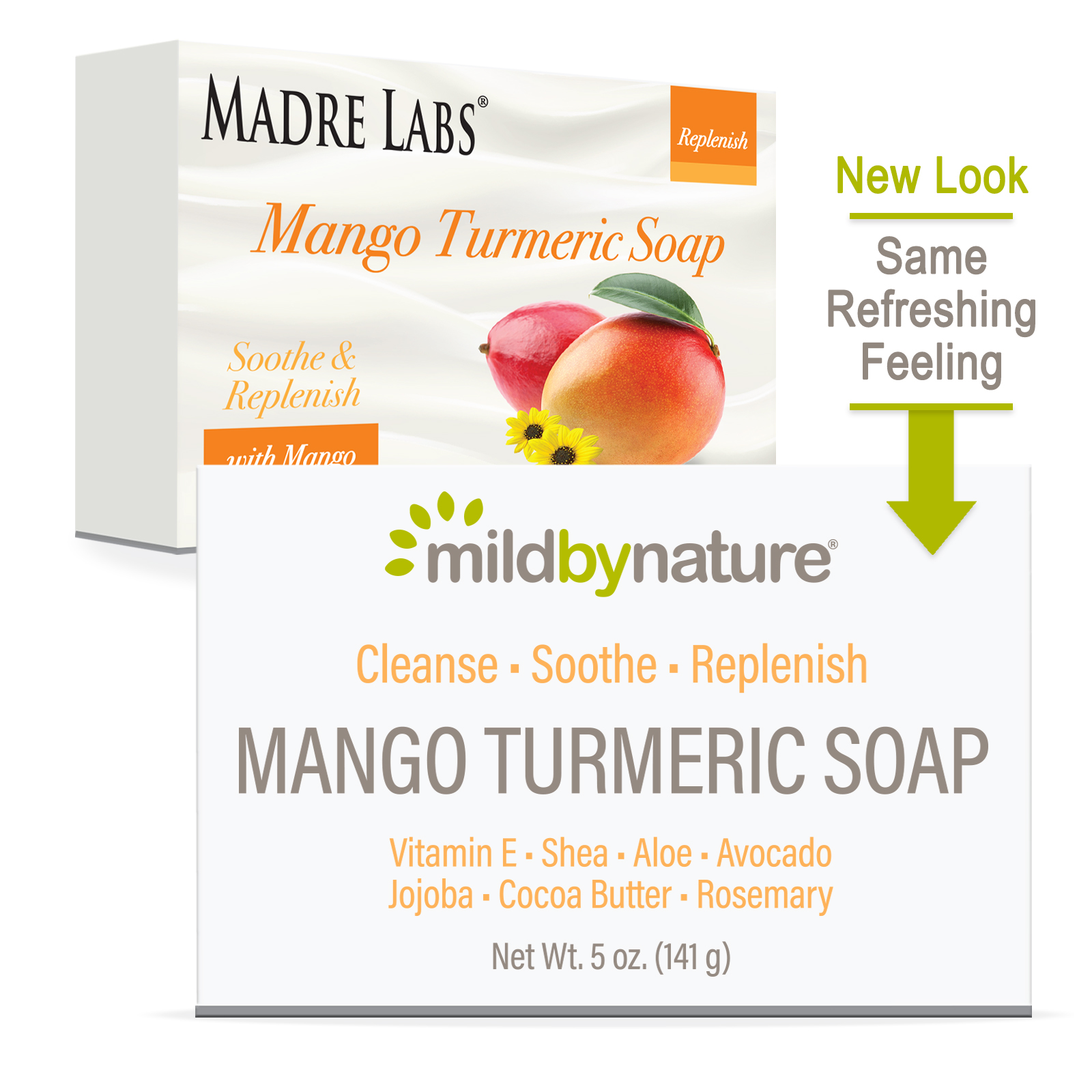 Mild By Nature, Barra de Sabonete de Cúrcuma e Manga, 141 g (5 oz) - Imagem 4