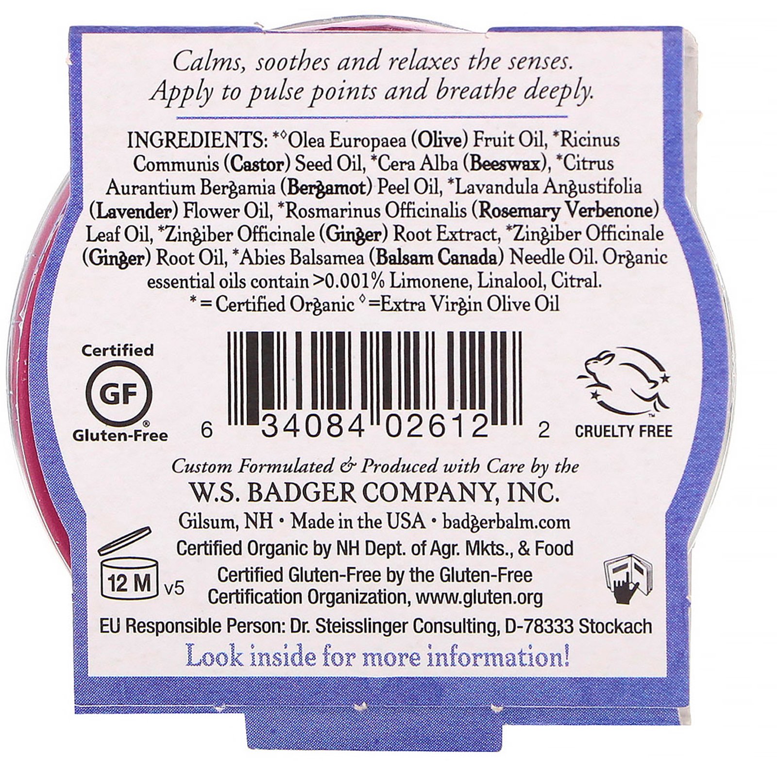 Badger Company, Bálsamo Noturno do Sono, Lavanda e Bergamota, .75 oz(21 g) - Imagem 2