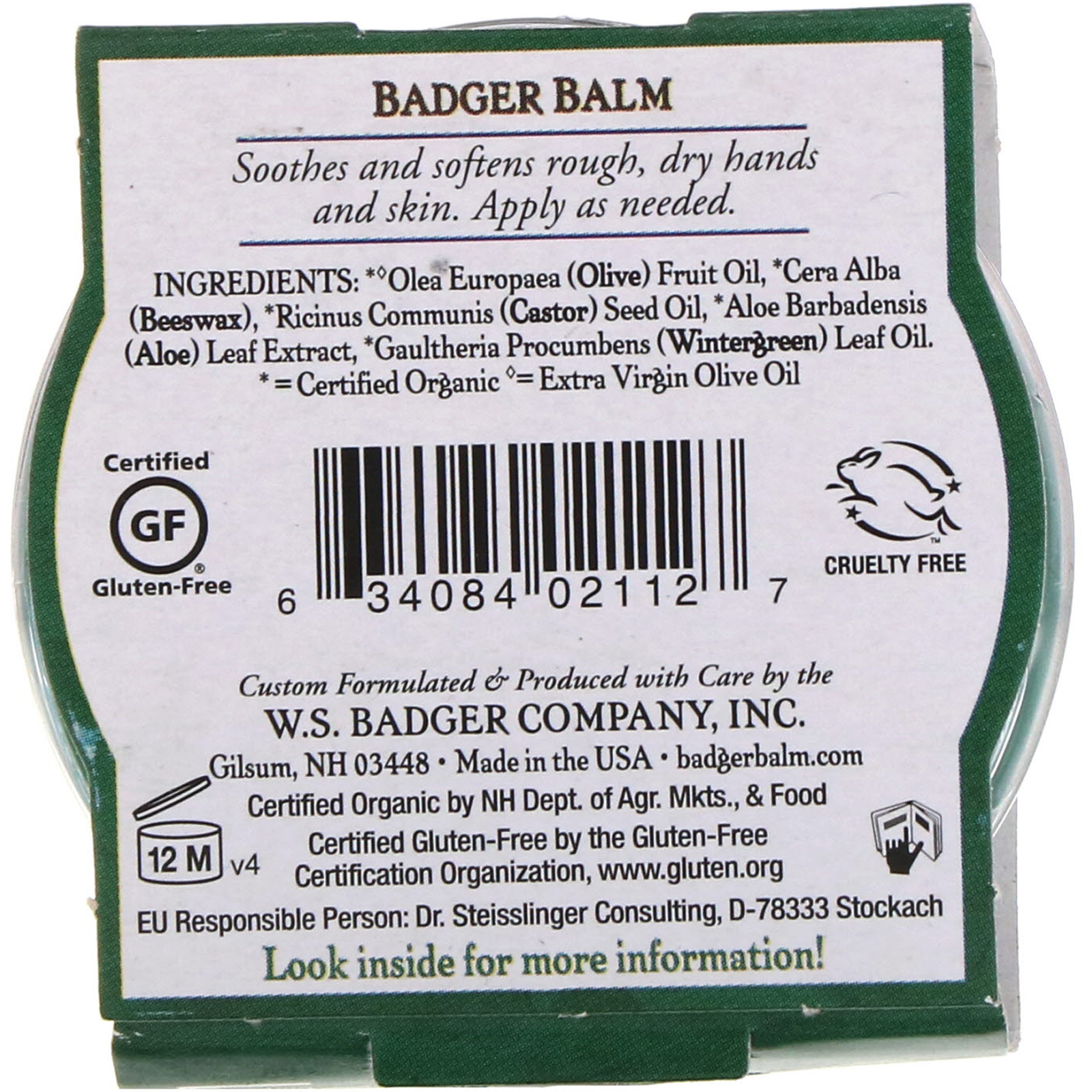 Badger Company, Bálsamo de Teixugo, Para Mãos Trabalhadoras, .75 oz (21 g) - Imagem 2