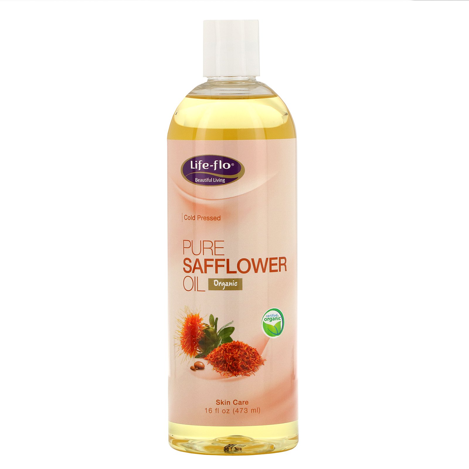 Life-flo, Óleo Puro de Cártamo, Cuidados com a Pele, 16 fl oz (473 ml)