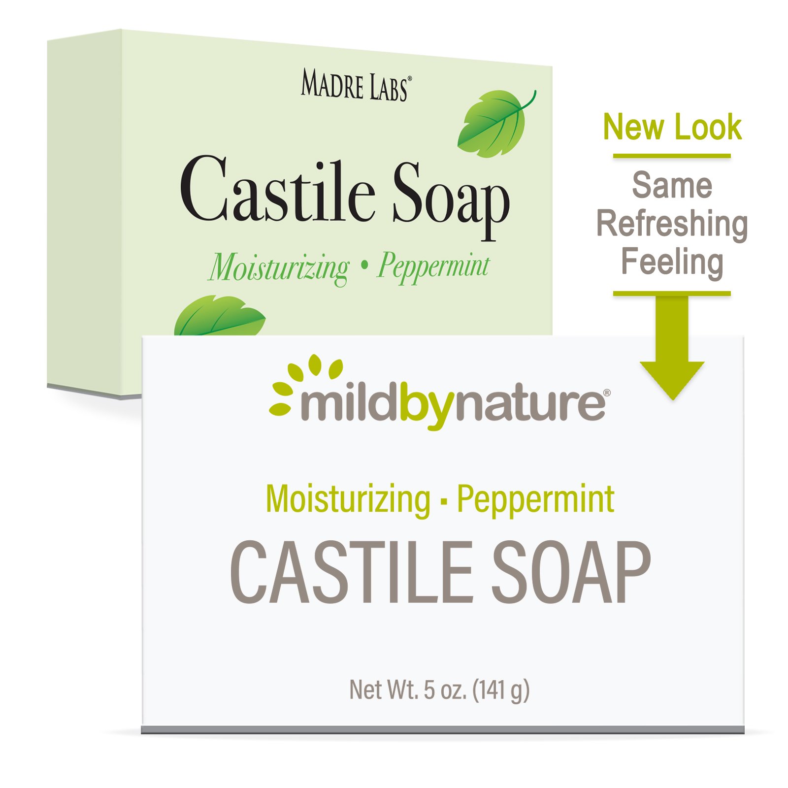 Mild By Nature, Barra de Sabonete Castela, Hortelã-Pimenta, 141 g (5 oz) - Imagem 4