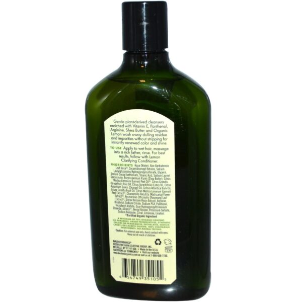 Comprar Avalon Organics, Shampoo, Limão Clarificador, 11 Fl Oz