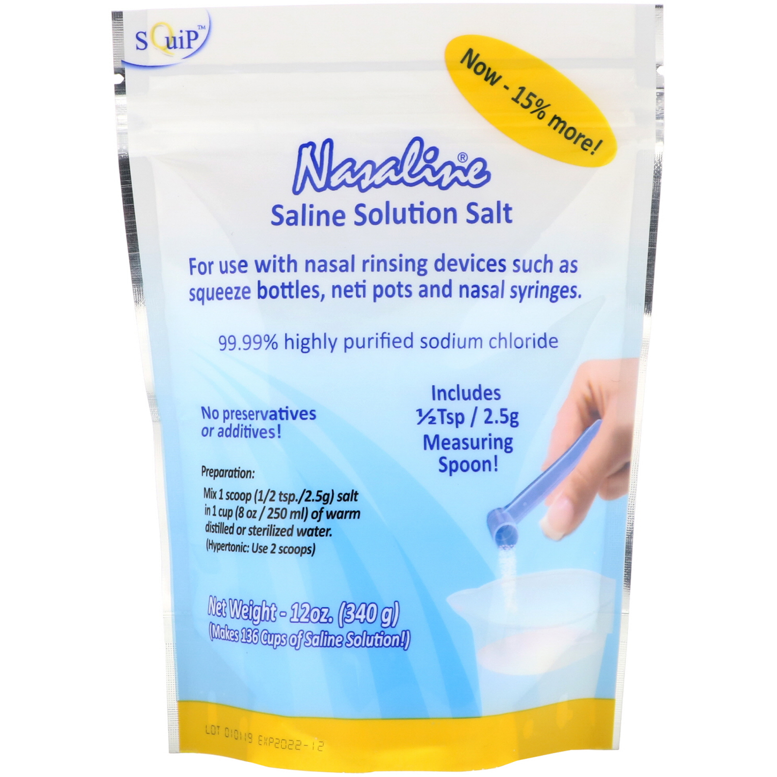Squip, Solução Salinal, 12 oz (340 g)