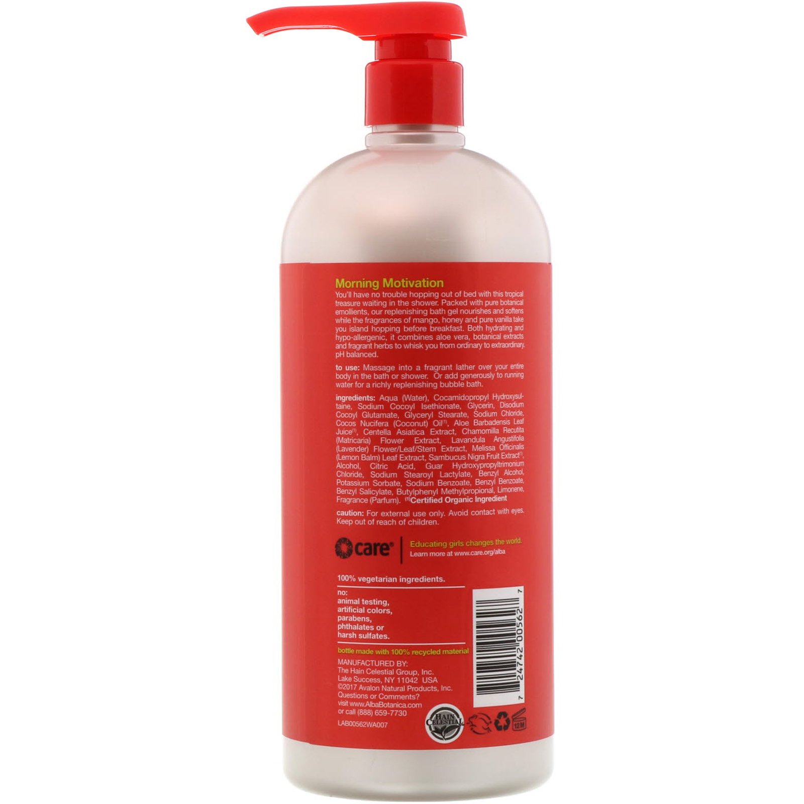 Alba Botanica, Emoliente Natural de Banho e Gel de banho, Manga de Mel, 32 fl oz (946 ml) - Imagem 2