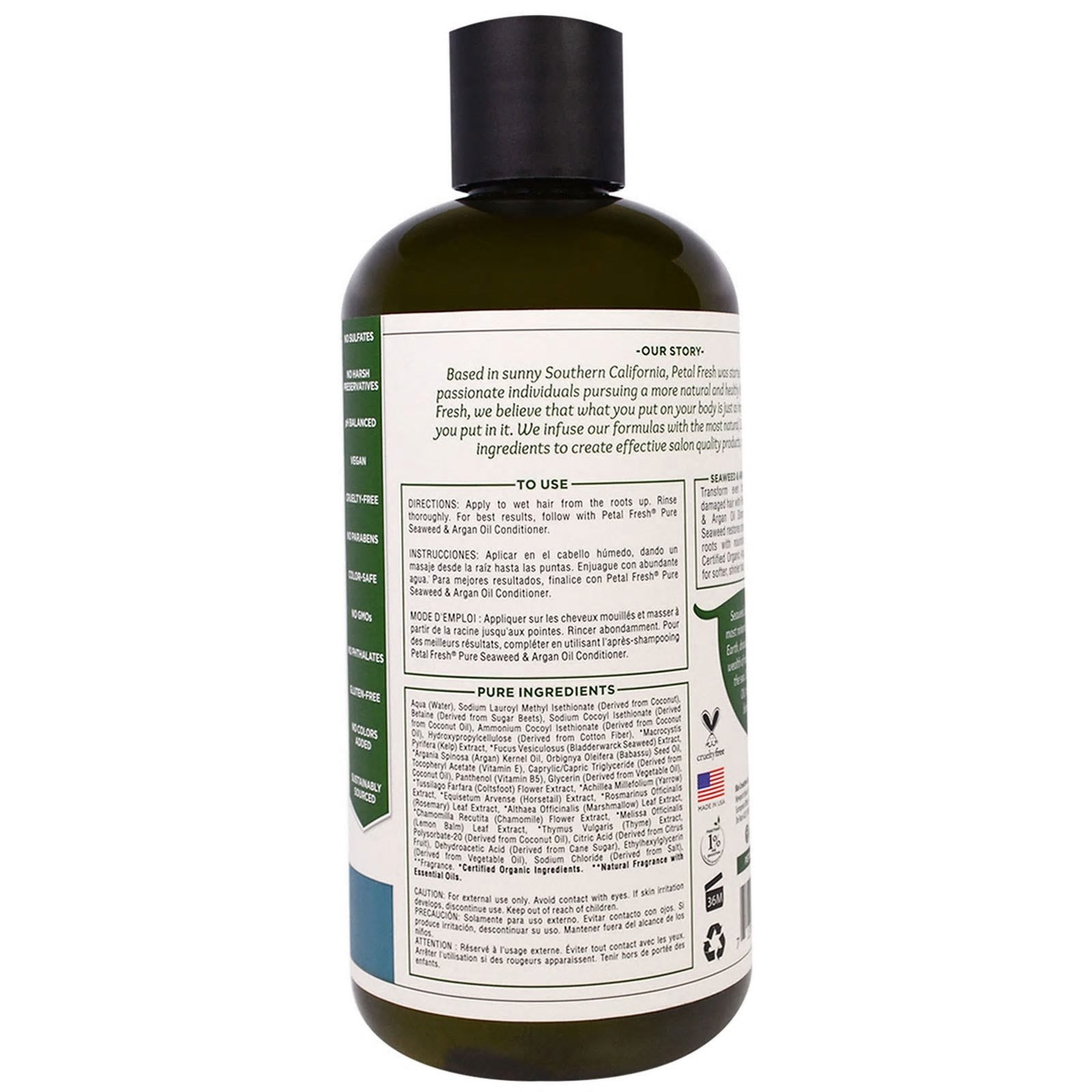 Petal Fresh, Pure, Shampoo de Fortalecimento, Algas Marinhas & Óleo de Argania, 475 ml - Imagem 2