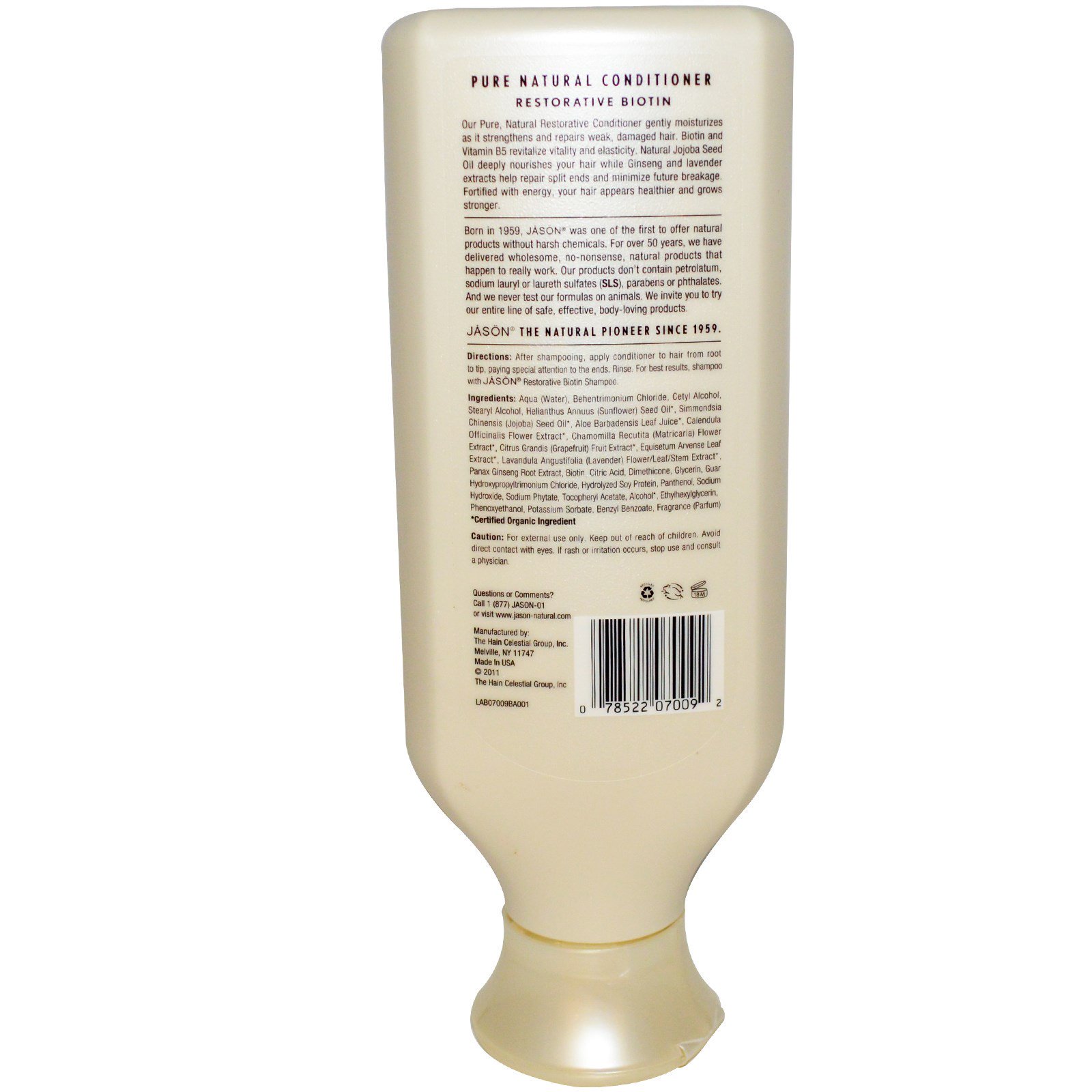 Jason Natural, Condicionador, Biotina Reparadora, 16 oz (454 ml) - Imagem 2