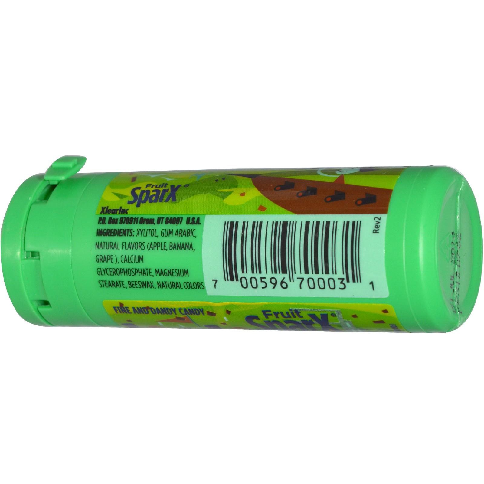 Xlear, SparX Candy, with 100% Xylito, Fruit, 30 g - Imagem 2