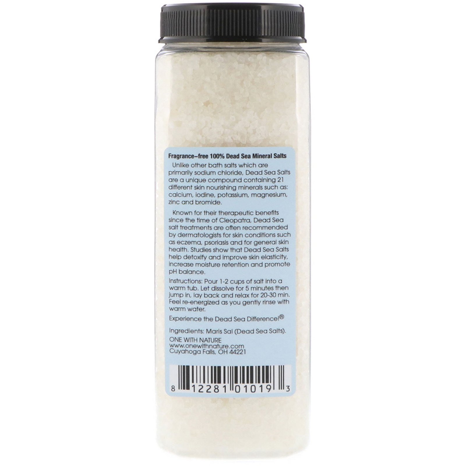 One with Nature, Sais Minerais do Mar Morto, Sem Perfume, 32 oz (907 g) - Imagem 2