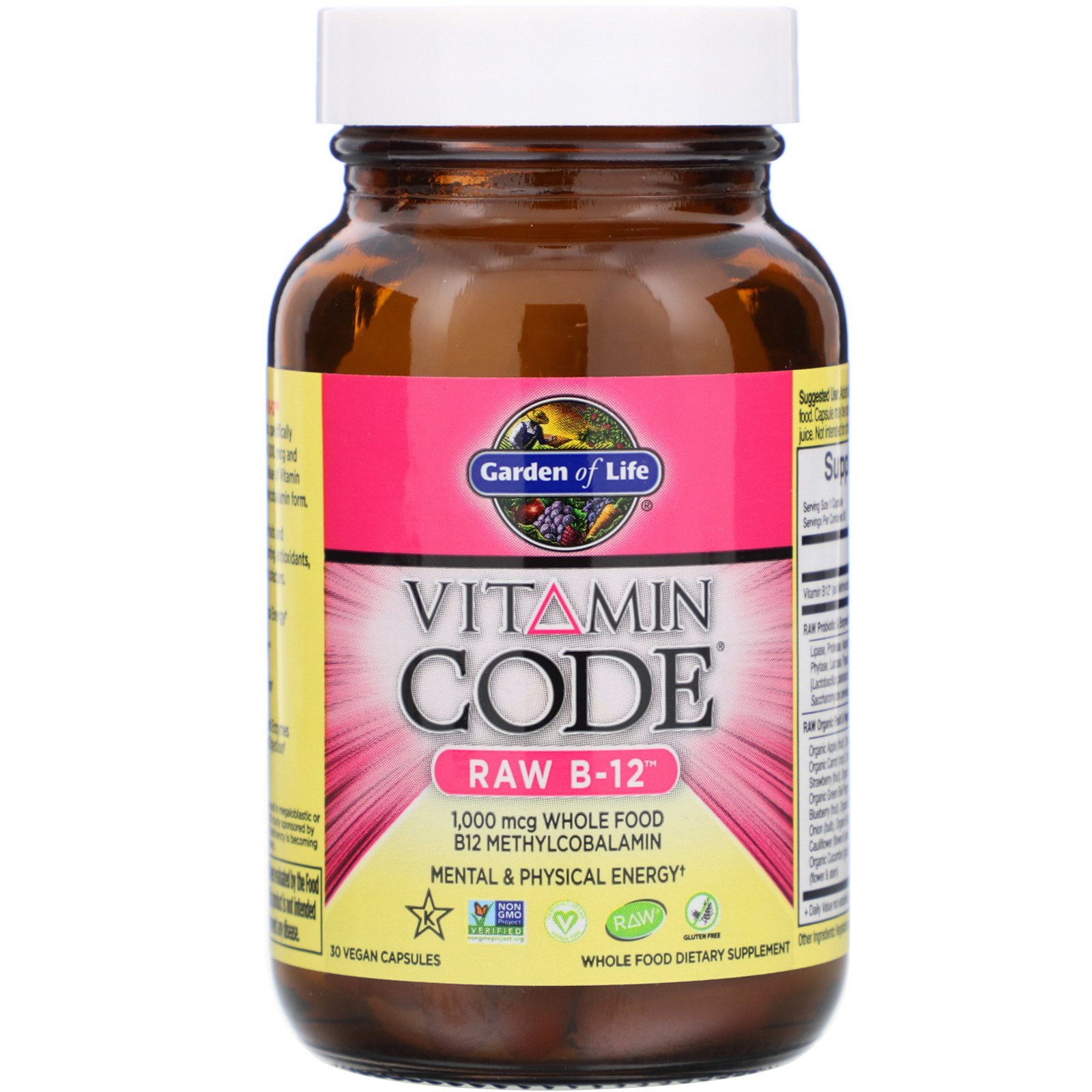 Garden of Life, Vitamin Code, Raw B-12, 30 Cápsulas Veganas - Imagem 3