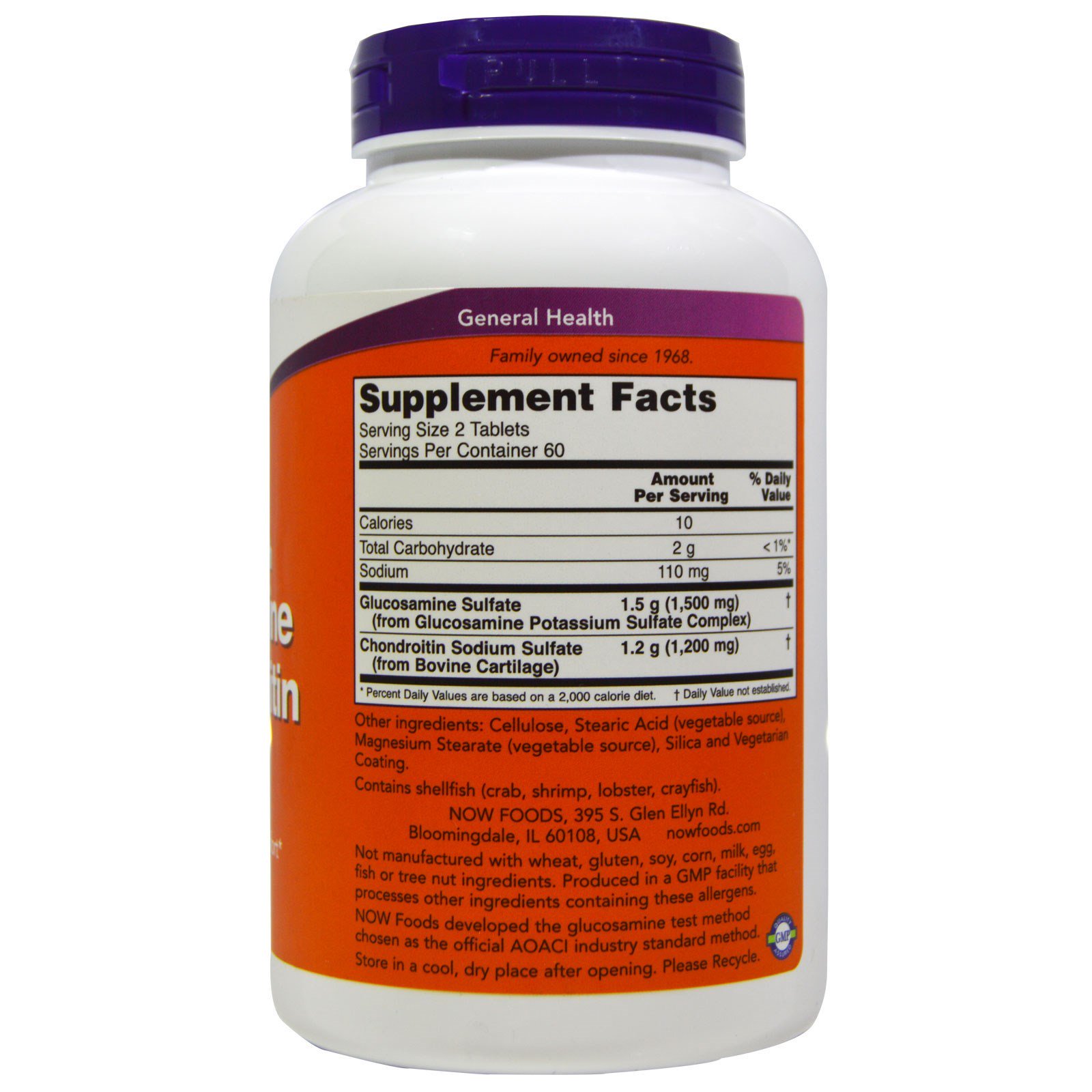 Now Foods, Glicosamina & Condroitina, Potência Extra, 120 comprimidos - Imagem 2