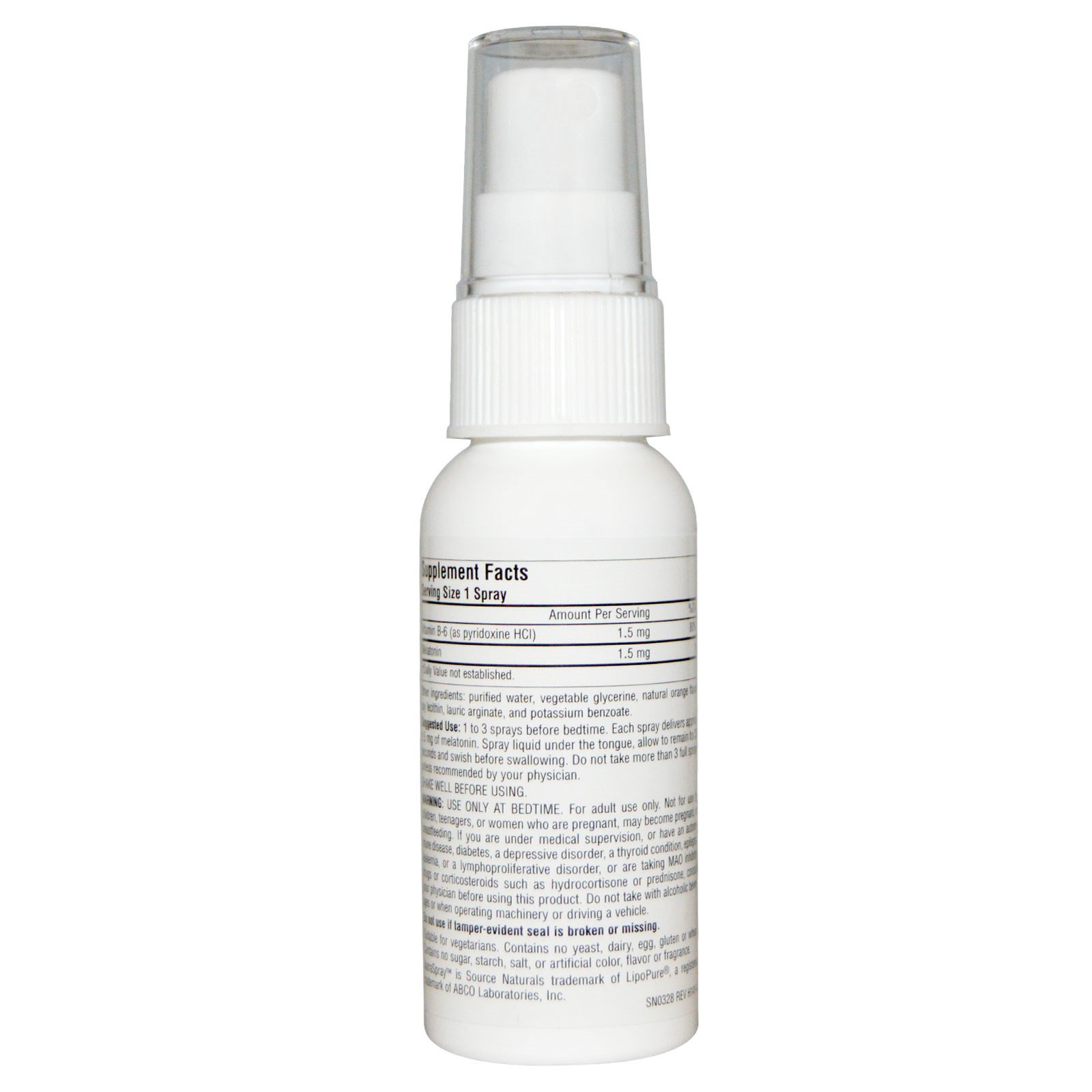 Source Naturals, NutraSpray Melatonin, Sabor Natural de Laranja, 59,14 ml (2 fl oz) - Imagem 2