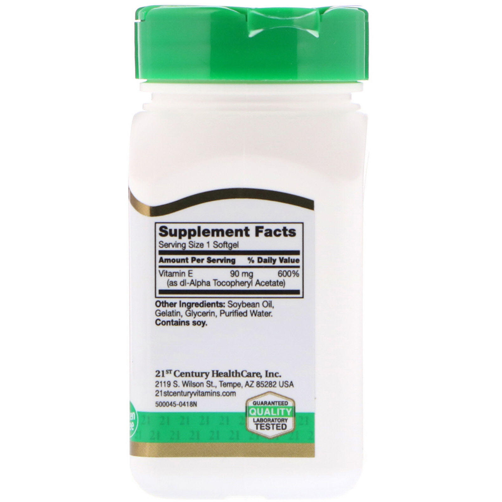 21st Century, E, 90 mg (200 IU), 110 Softgels - Imagem 2