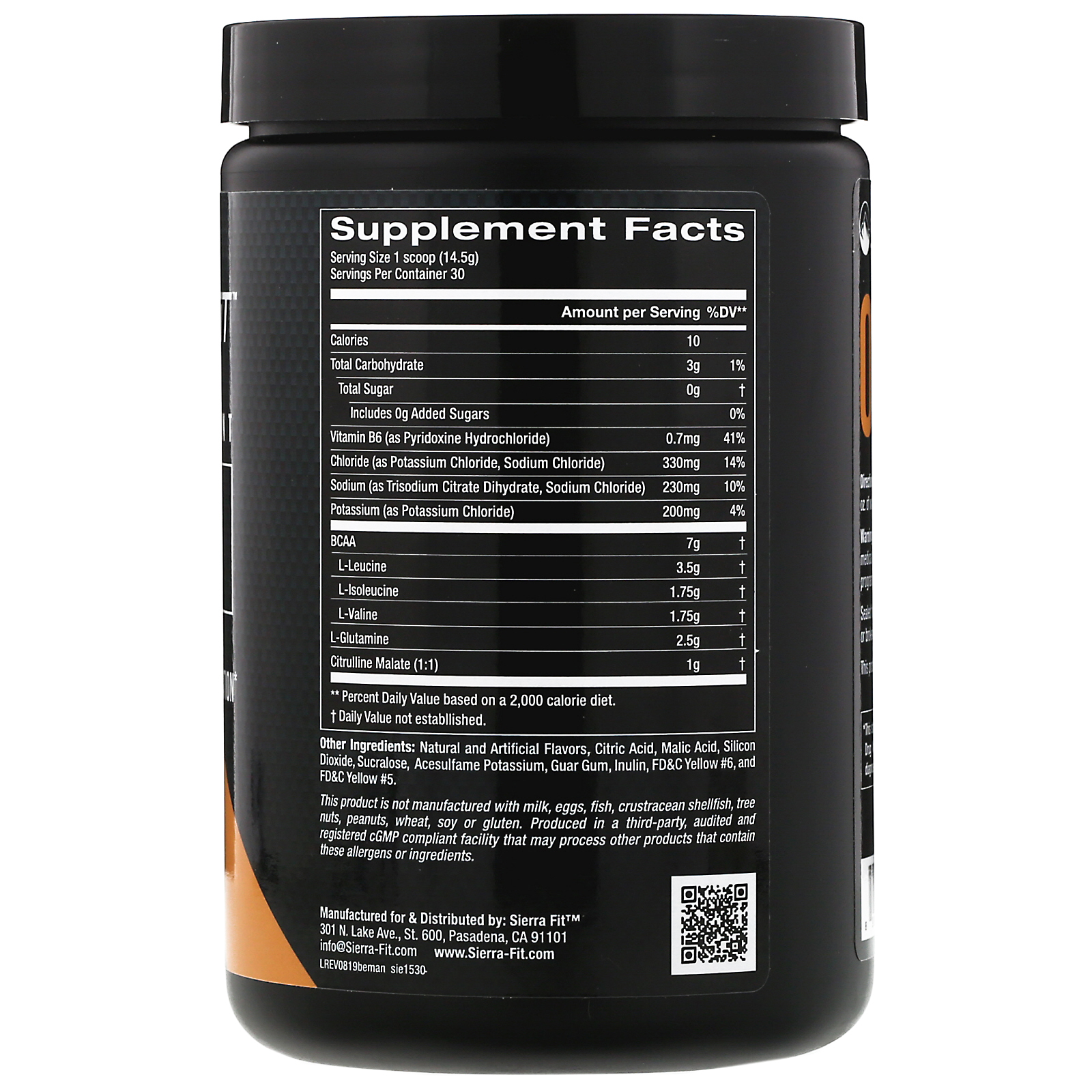 Sierra Fit, BCAA e Eletrólitos, 7 G de BCAAs, Manga, 435 g (15,34 oz) - Imagem 2