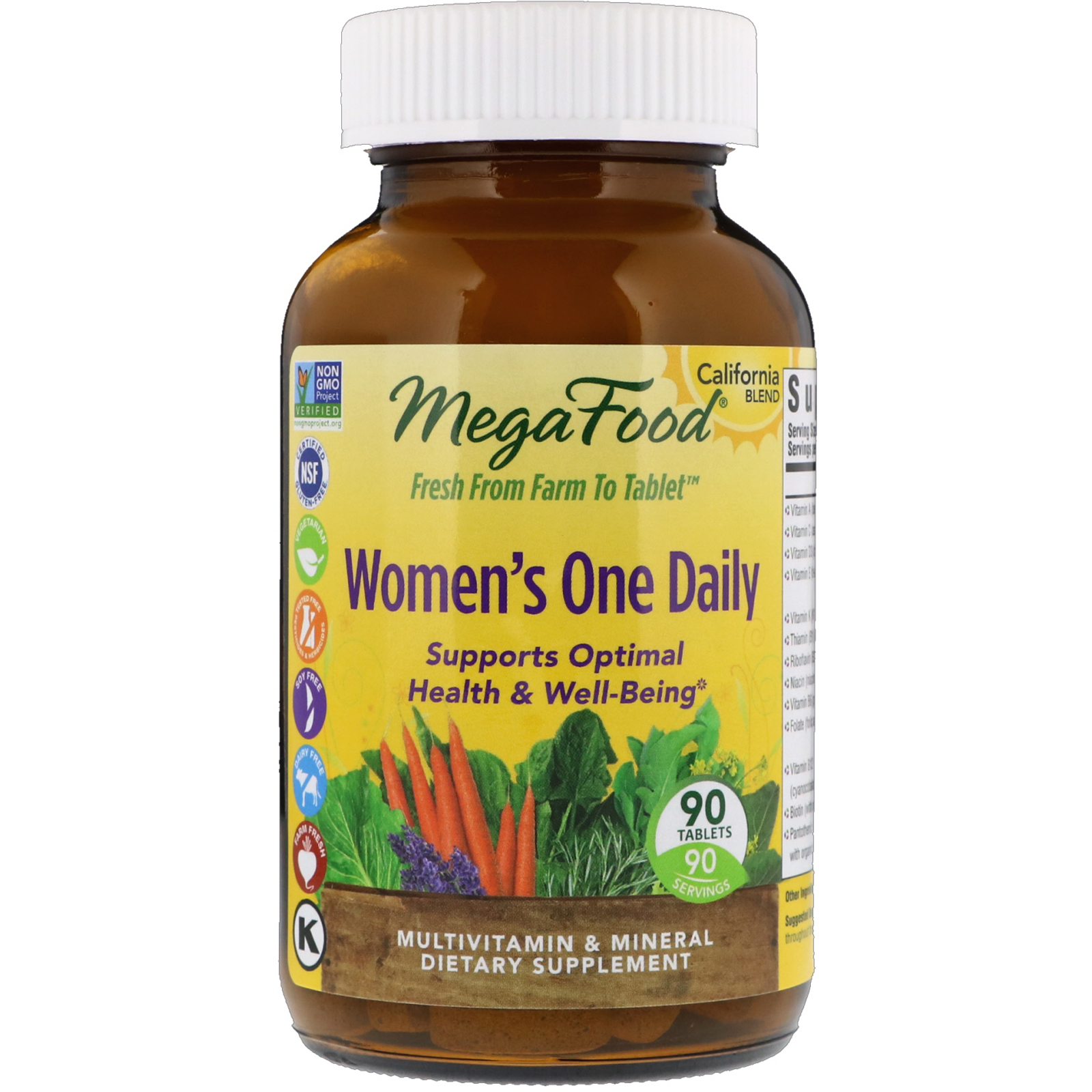 MegaFood, Women's One Daily, 90 Comprimidos