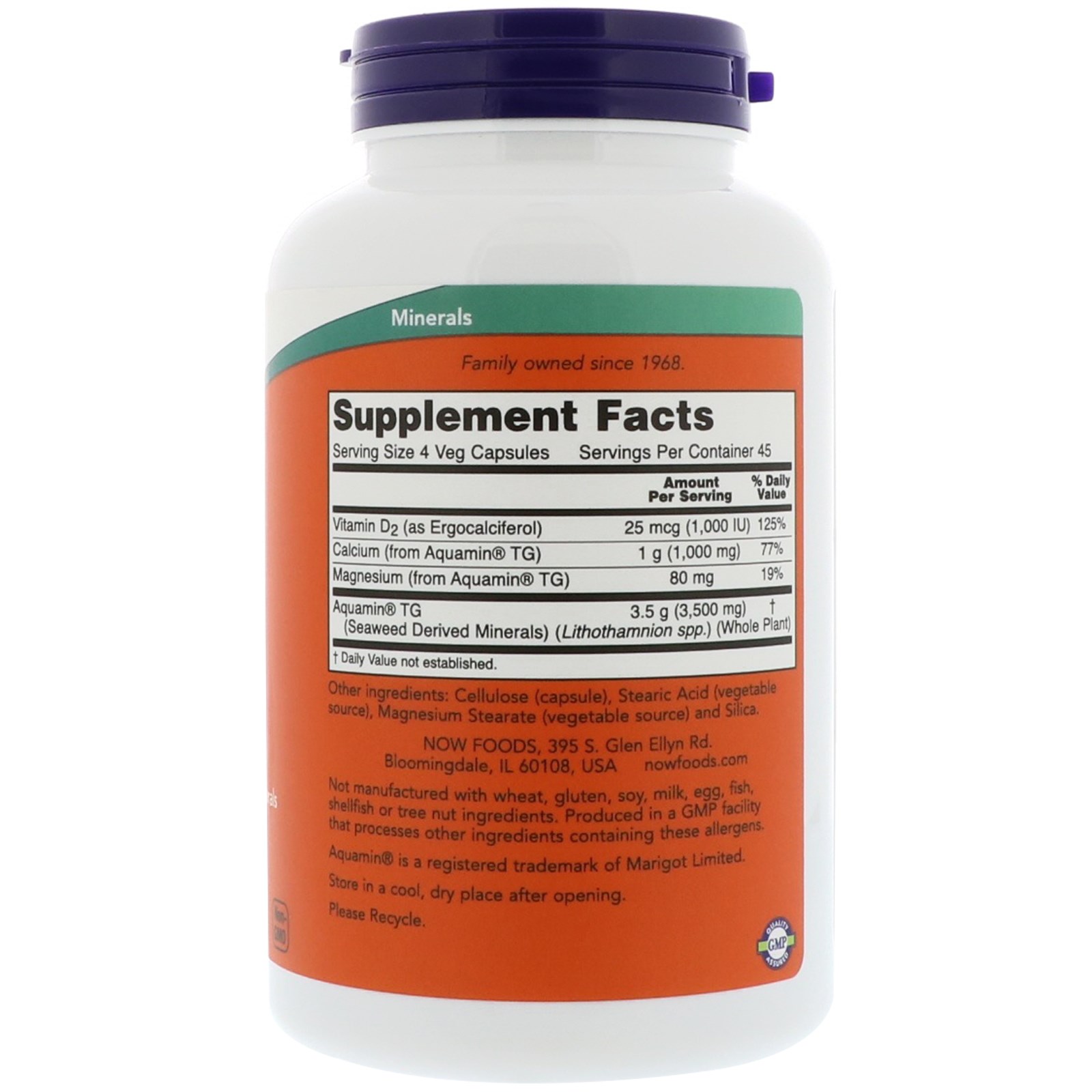 Now Foods, Alga Mineral Vermelha, 180 Cápsulas Vegetais - Imagem 2