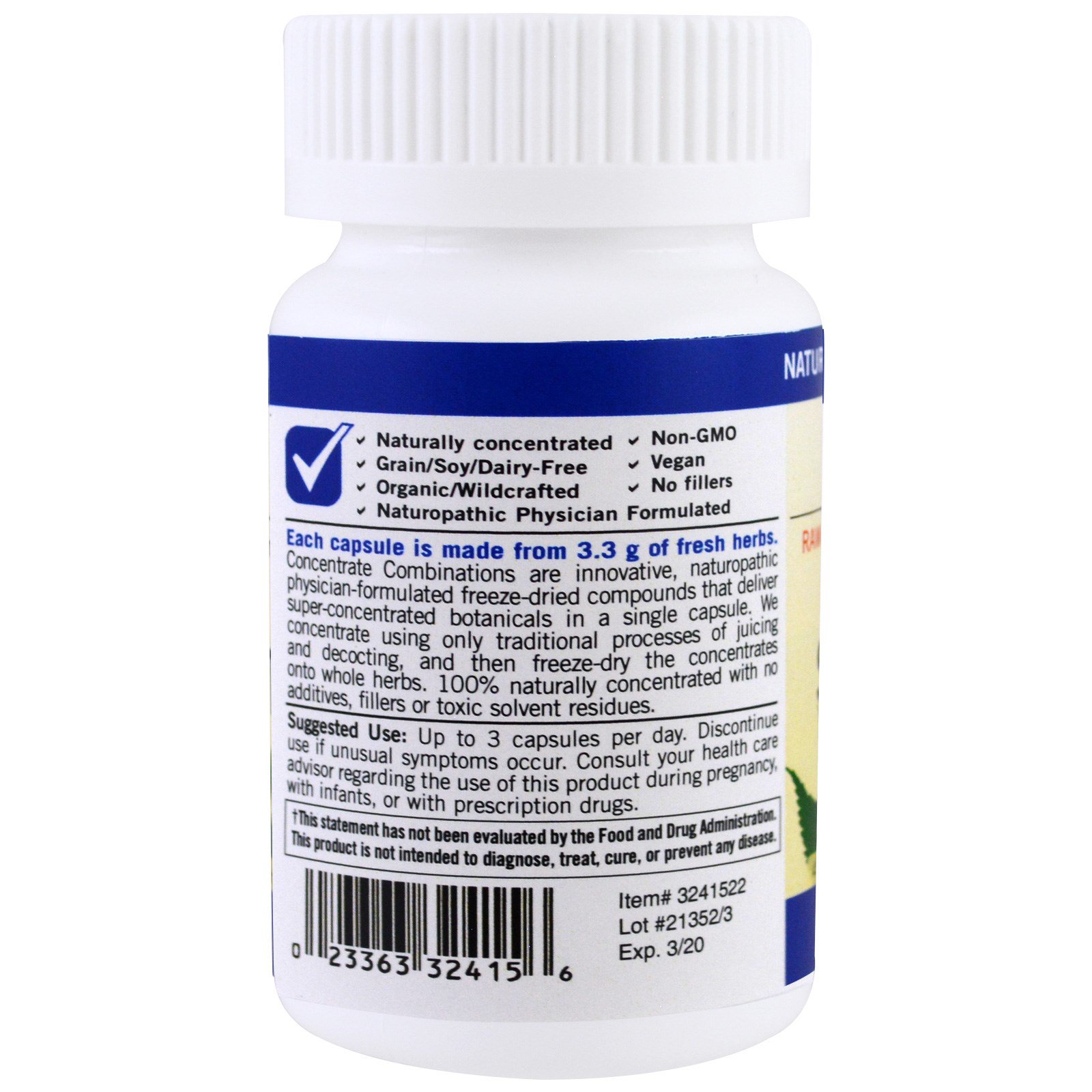 Eclectic Institute, Nasal Support, 310 mg, 45 cápsulas vegetarianas - Imagem 3