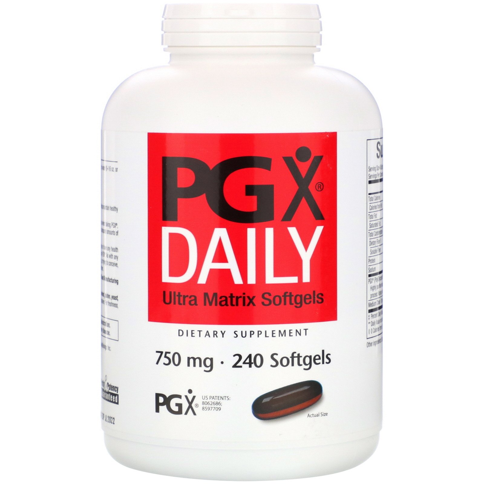 Natural Factors, PGX Diário, Softgels Ultra Matrix, 750 mg, 240 Softgels