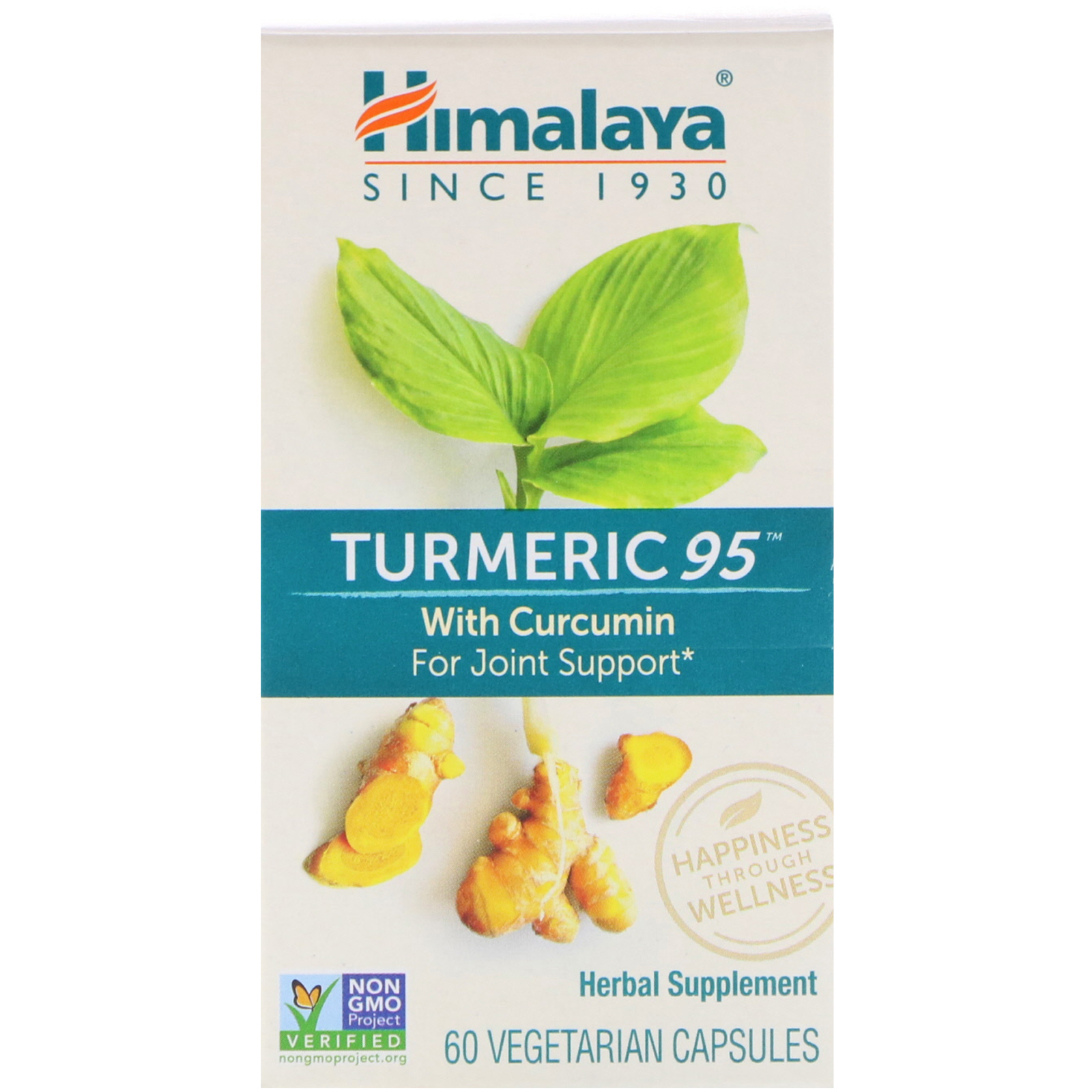 Himalaya, Açafrão-da-terra 95 com curcumina, 60 cápsulas vegetarianas