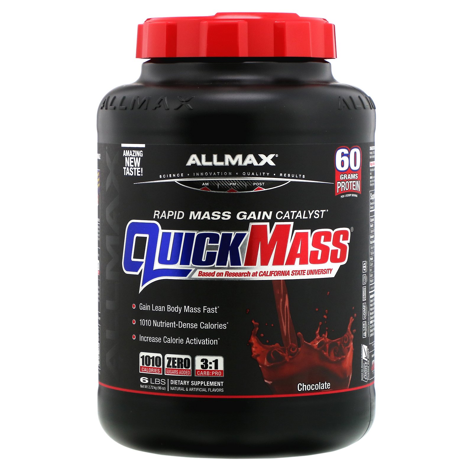 ALLMAX Nutrition, QuickMass Rapid Mass Gain Catalyst, Chocolate, 2,72 kg (6 lbs)