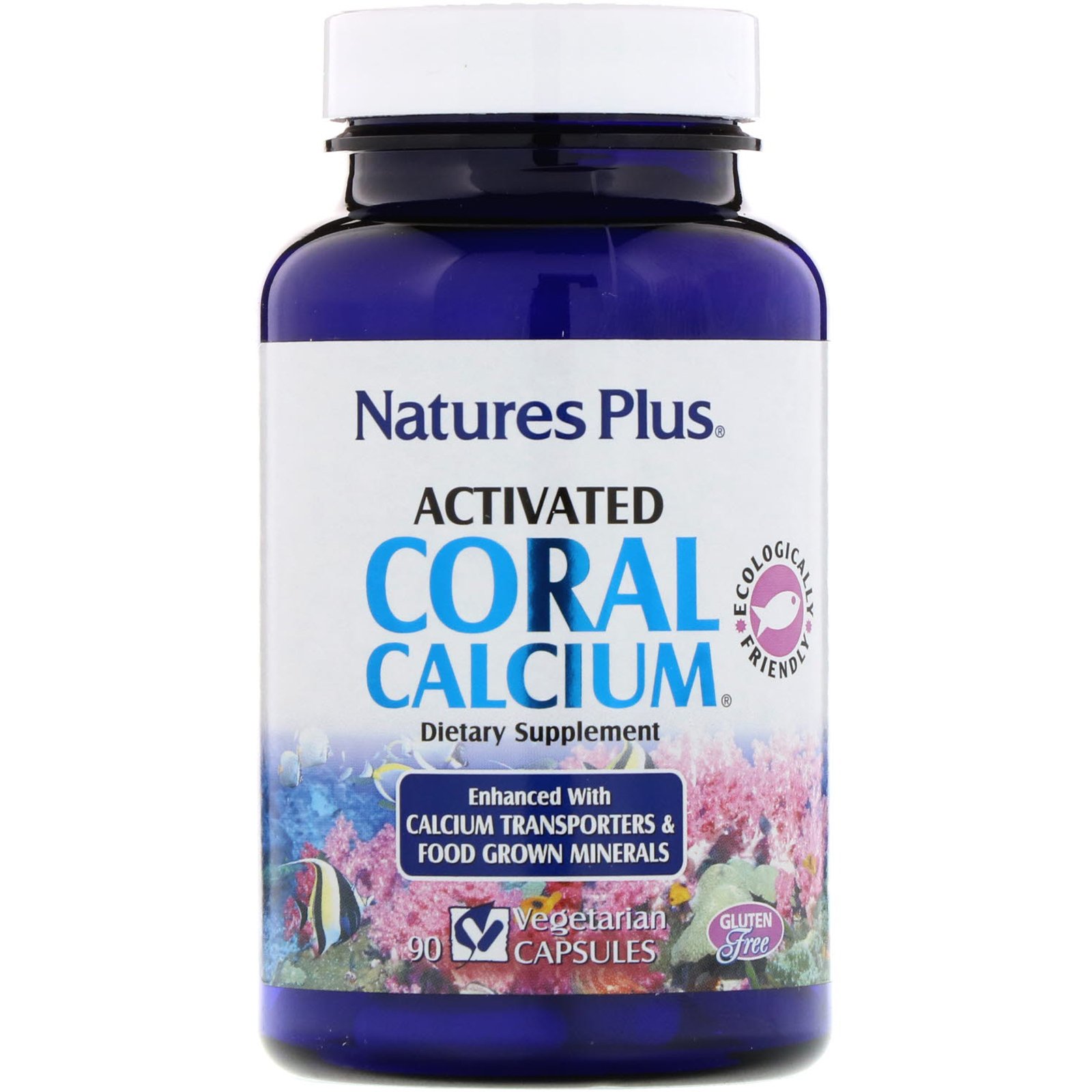 Nature's Plus, Cálcio Ativado de Corais, 90 Cápsulas Vegetais - Imagem 3