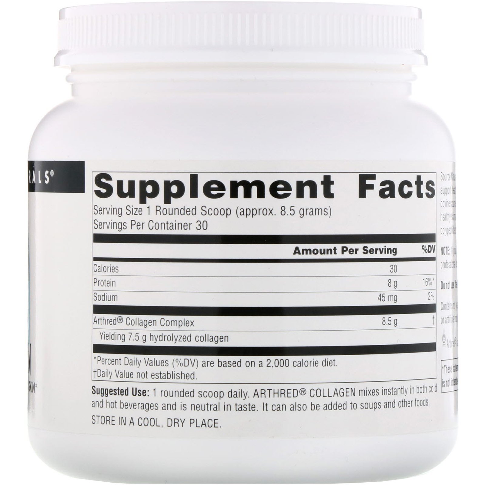 Source Naturals, Colágeno Arthred, 225,15 g (9 oz) - Imagem 2