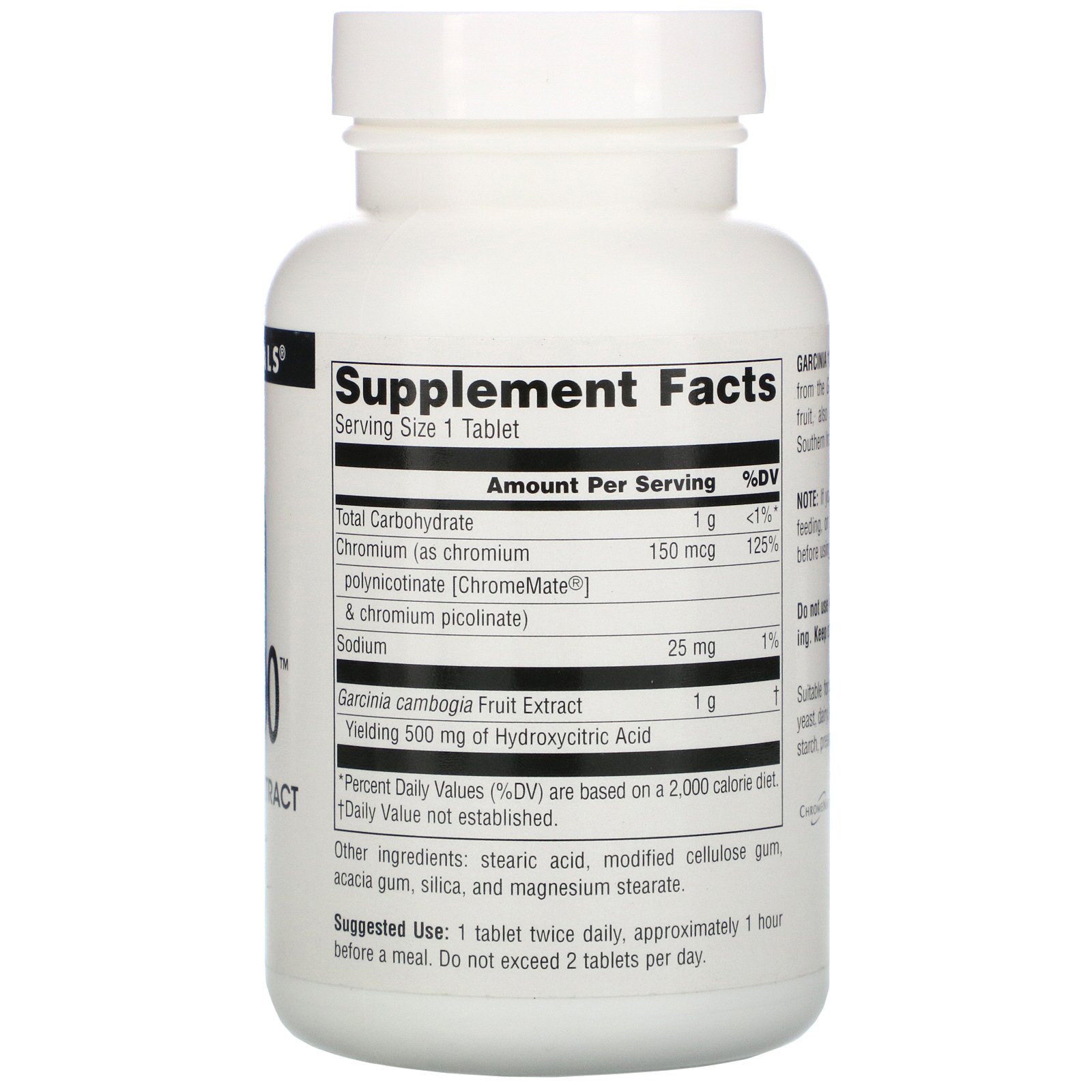 Source Naturals, Garcinia 1000, 90 tabletes - Imagem 2