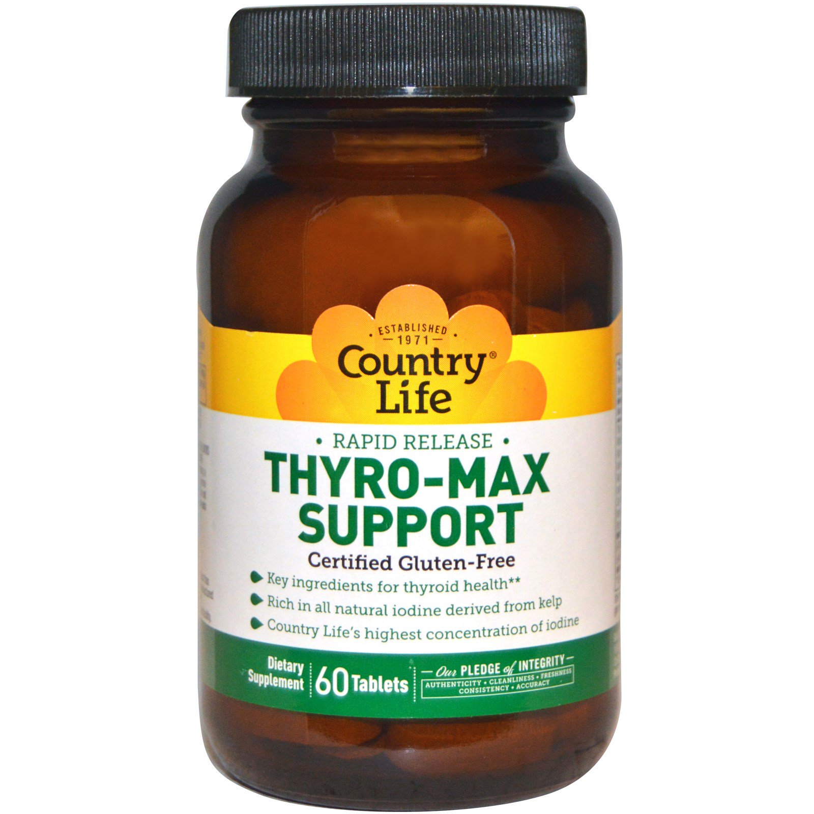 Country Life, Thyro-Max Support, 60 tabletes